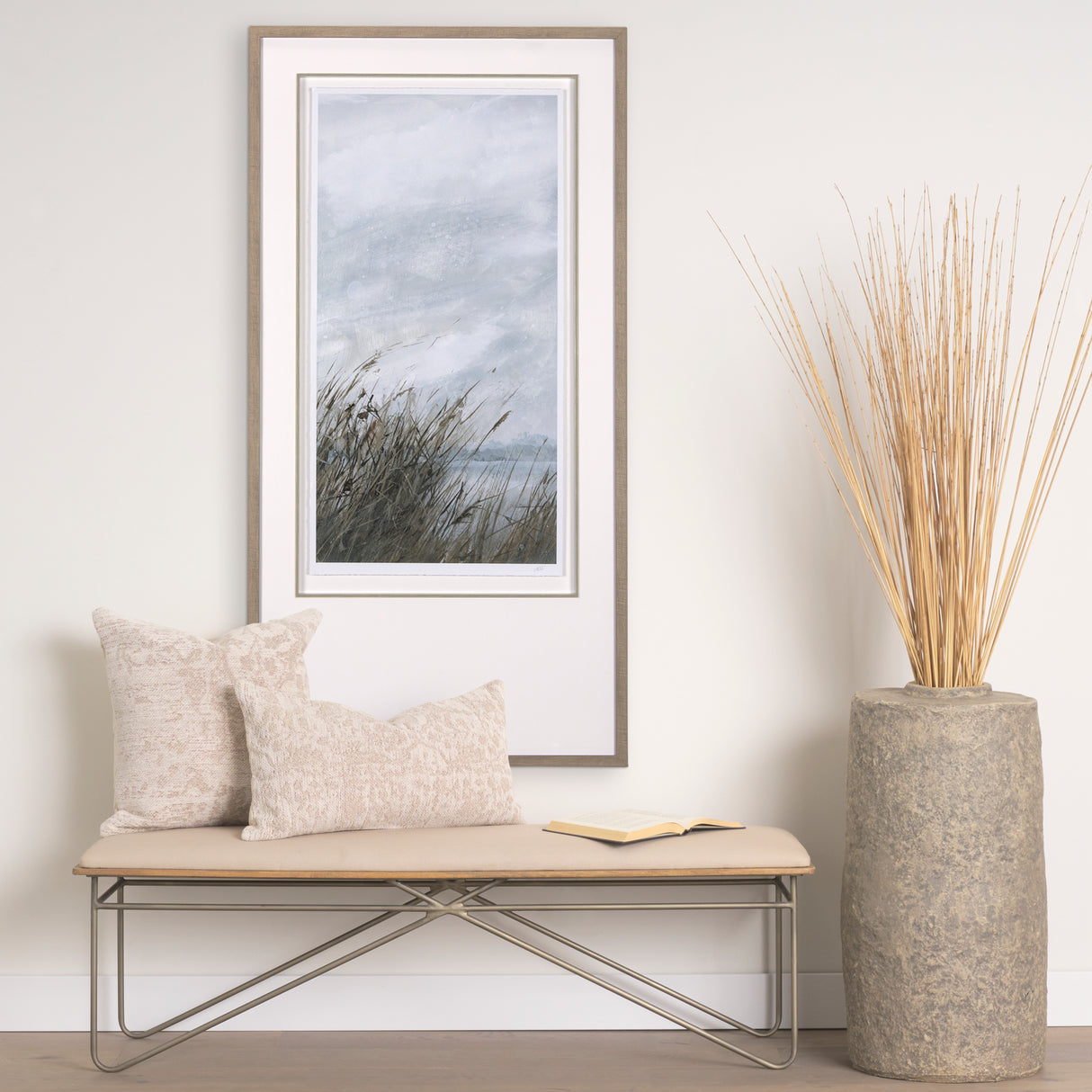Chilly Breeze I by Natali a Hand Embelished Textured Framed Art Print Matted under Glass from Mercana - Luna Furniture