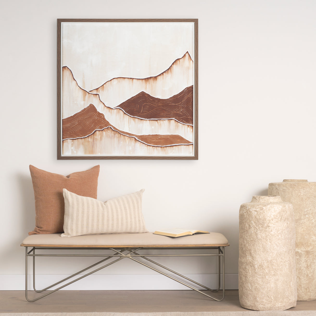 Red Rock View by Studio M a handmade Original Framed Artwork under Glass from Mercana - Luna Furniture