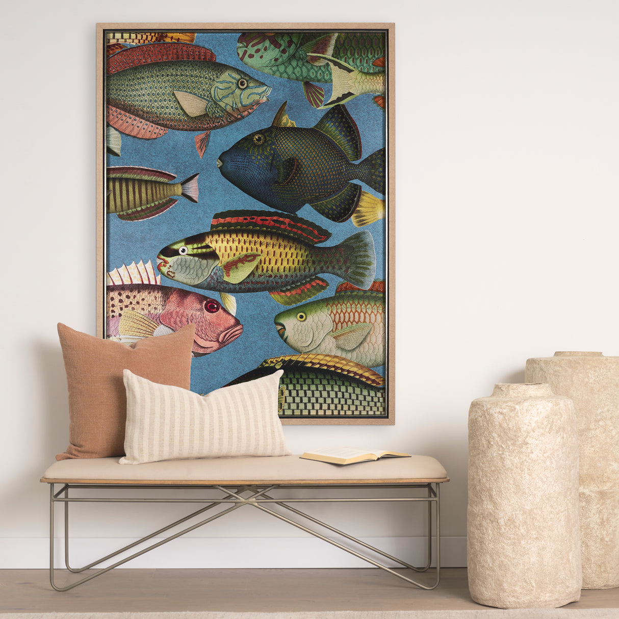Vadum Piscis by Mercana Studio a Hand Embelished Textured Framed Art Print from Mercana - Luna Furniture