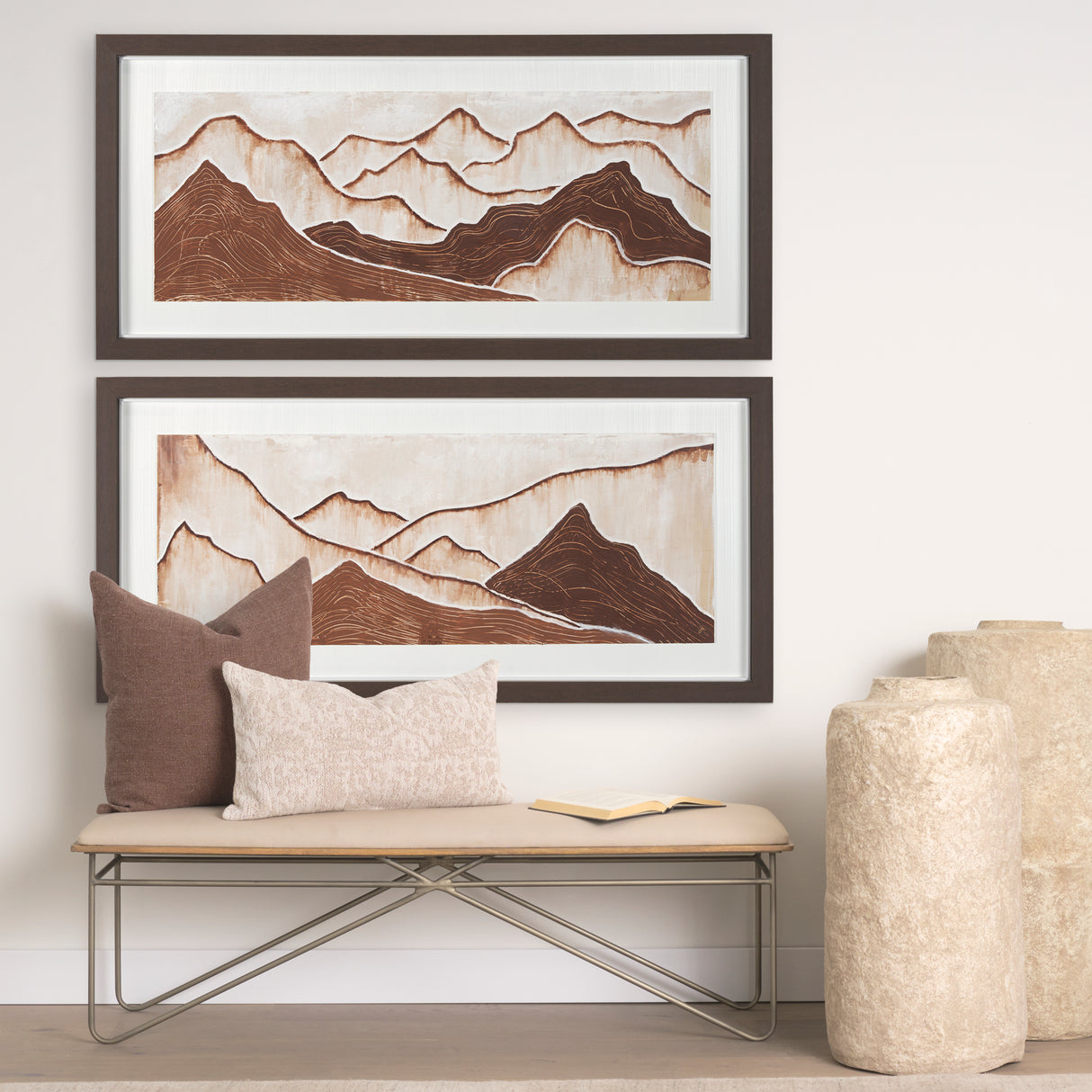 Red Rock View I by Studio M a handmade Original Framed 3D Textured Artwork under Glass from Mercana - Luna Furniture