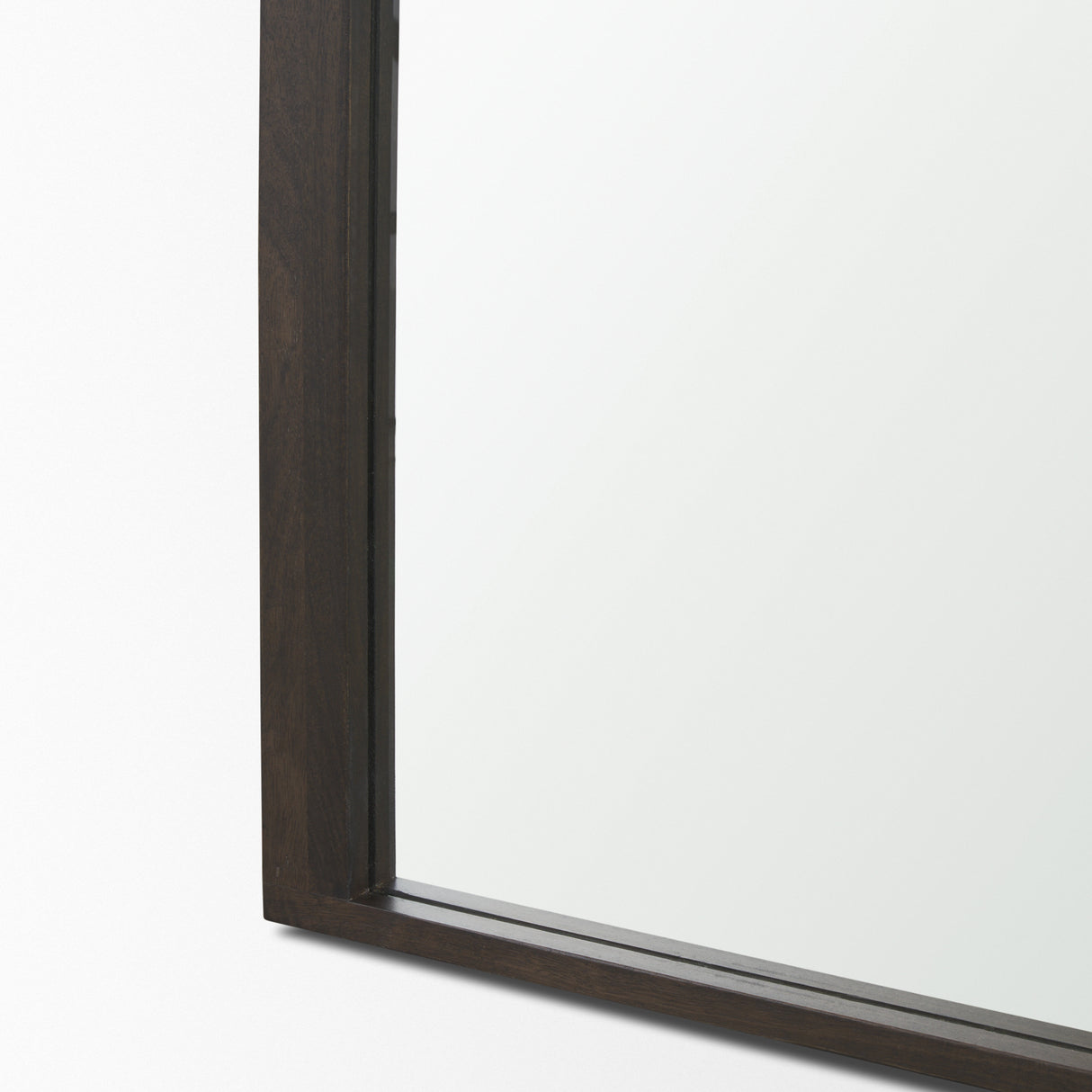 Celeste Dark Brown Wood Arched Floor Mirror from Mercana - Luna Furniture