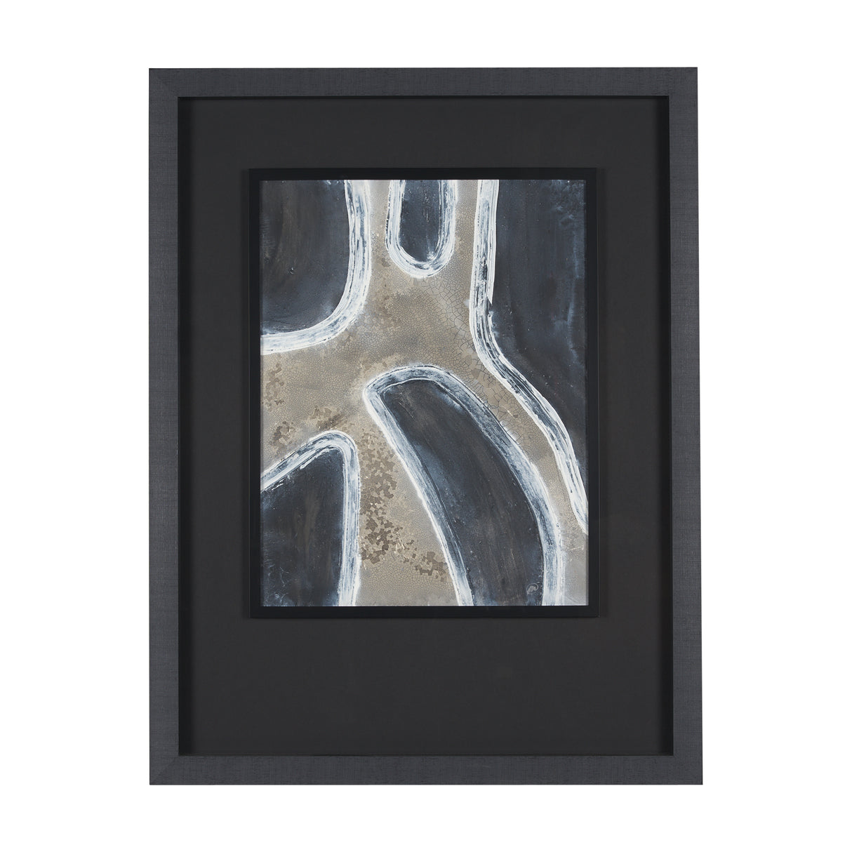 Contrasting Paths II by Studio M a handmade Original Framed 3D Textured Artwork under Glass from Mercana - Luna Furniture