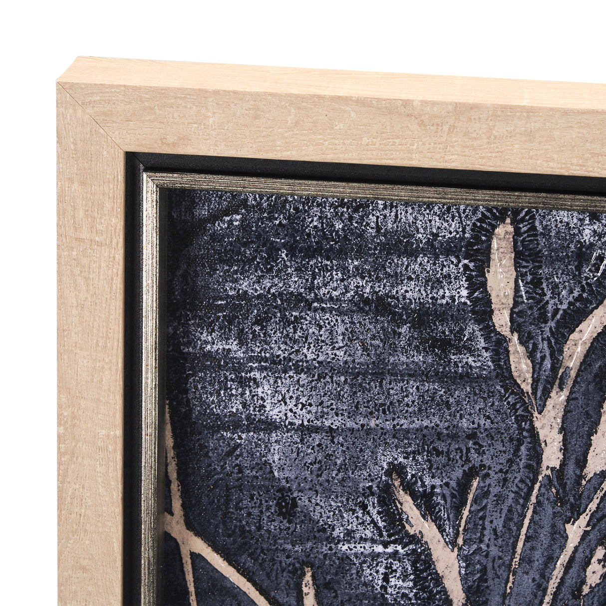 Herbes Hautes Indigo I by Mercana Studio a Hand Embellished Textured Framed Art Print from Mercana - Luna Furniture