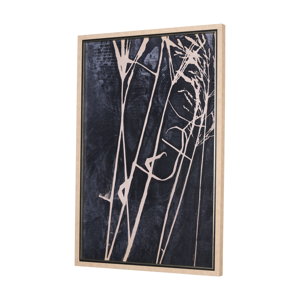 Herbes Hautes Indigo II by Mercana Studio a Hand Embellished Textured Framed Art Print from Mercana - Luna Furniture