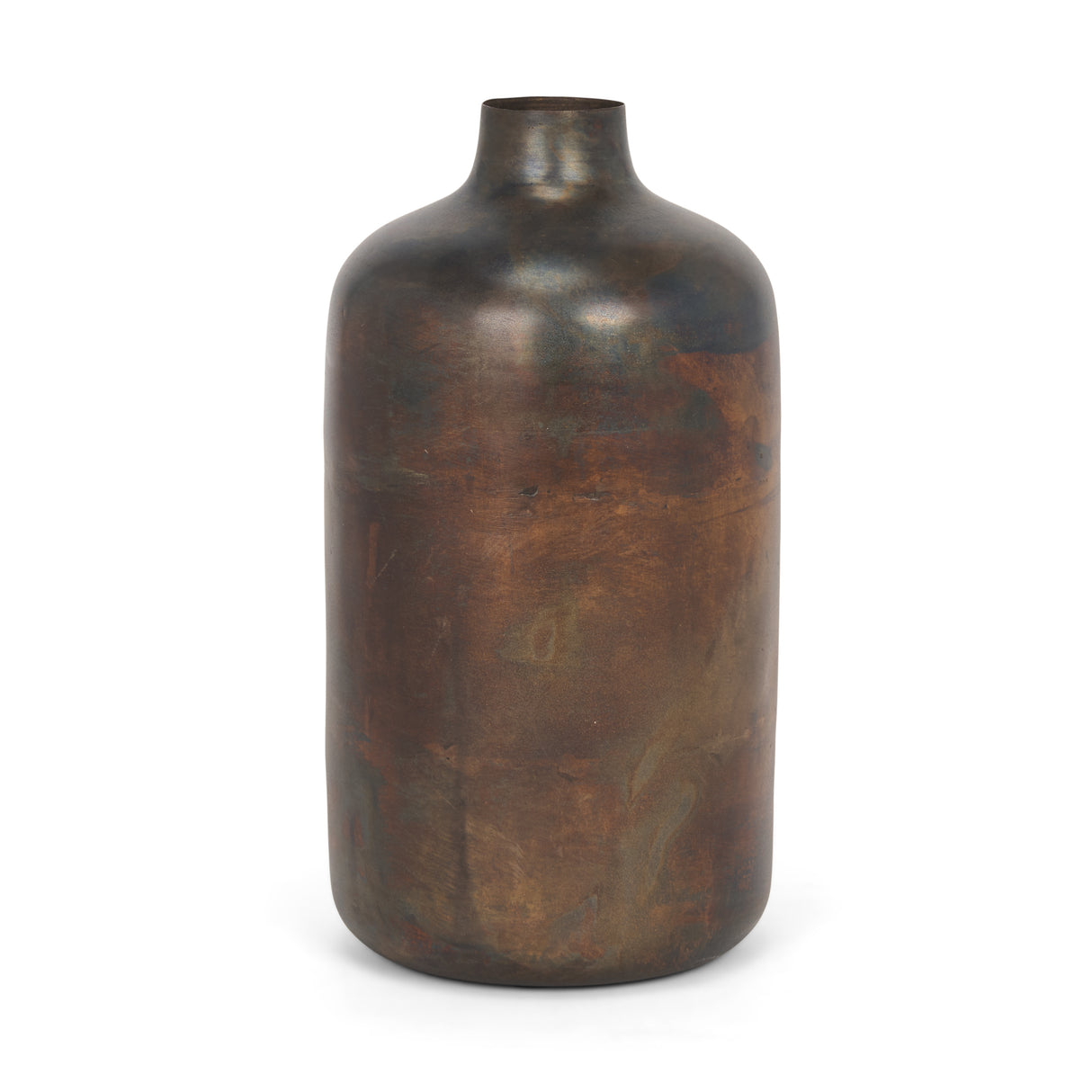 Daya Tall Antiqued Gold Metal Vase from Mercana - Luna Furniture