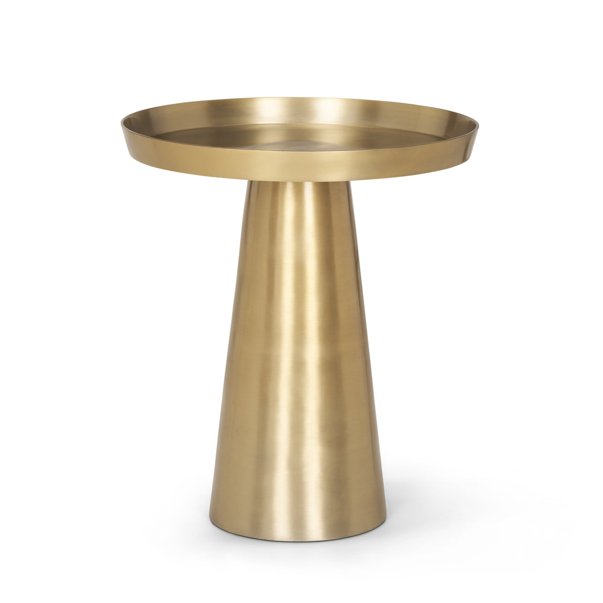 Roland Satin Brass Cast Aluminum Metal Accent Table from Mercana - Luna Furniture