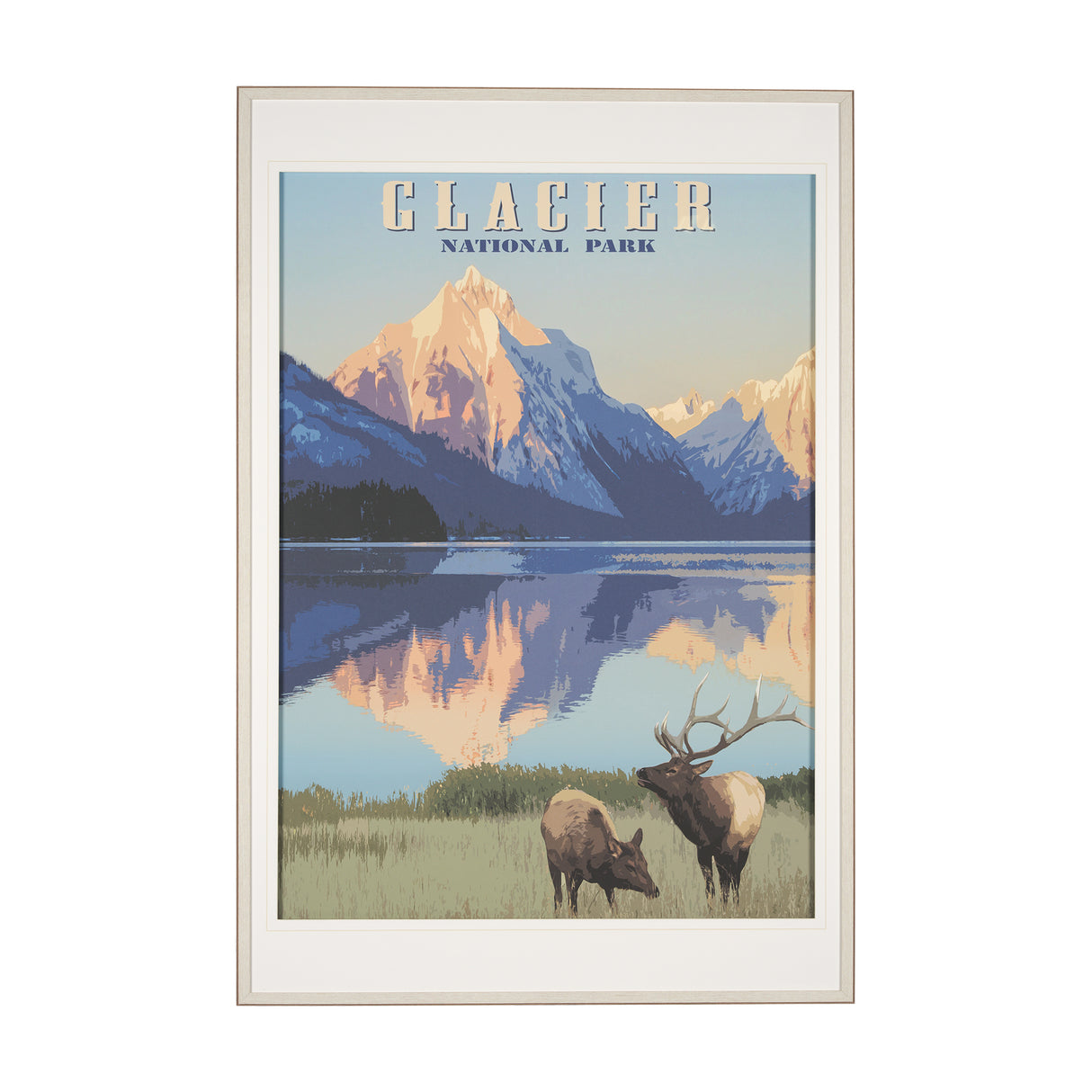 National Park - Glacier by Mark Chandon a Framed Art Print Matted under Glass from Mercana - Luna Furniture