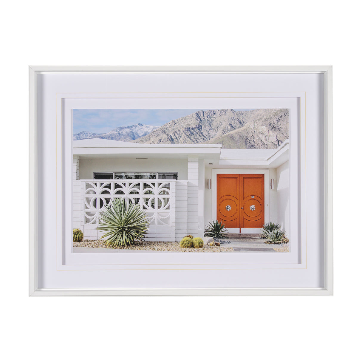 Palm Springs Villa Puerta Naranja Irene Suchocki Hand Embellished Framed Photo Art Print Matted unde from Mercana - Luna Furniture