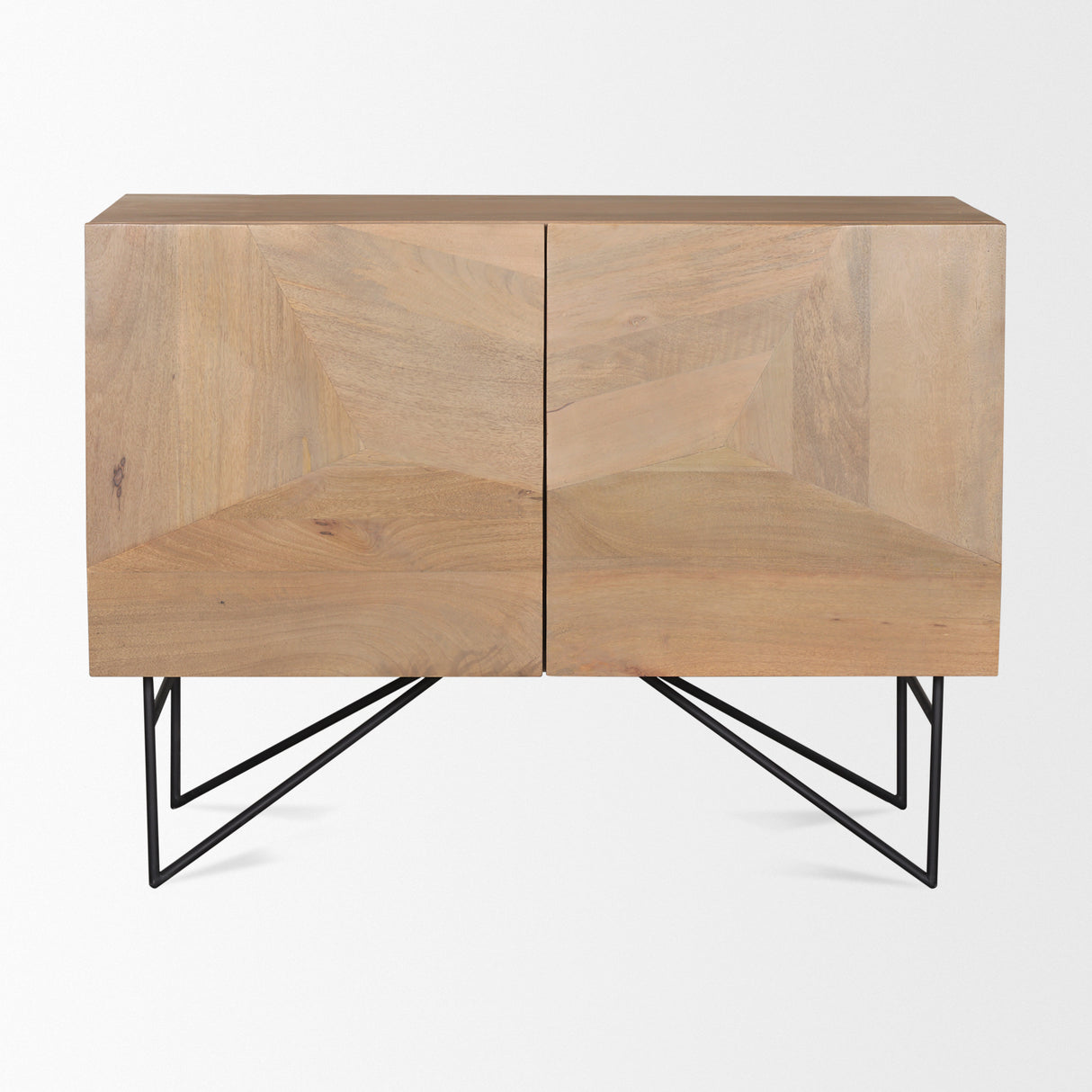 Darwin Light Brown Wooden 2 Door w/ 2 Shelves Accent Cabinet from Mercana - Luna Furniture