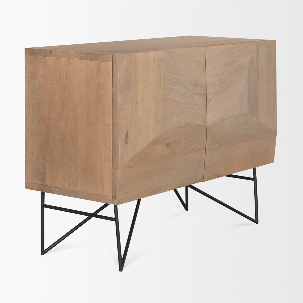 Darwin Light Brown Wooden 2 Door w/ 2 Shelves Accent Cabinet from Mercana - Luna Furniture