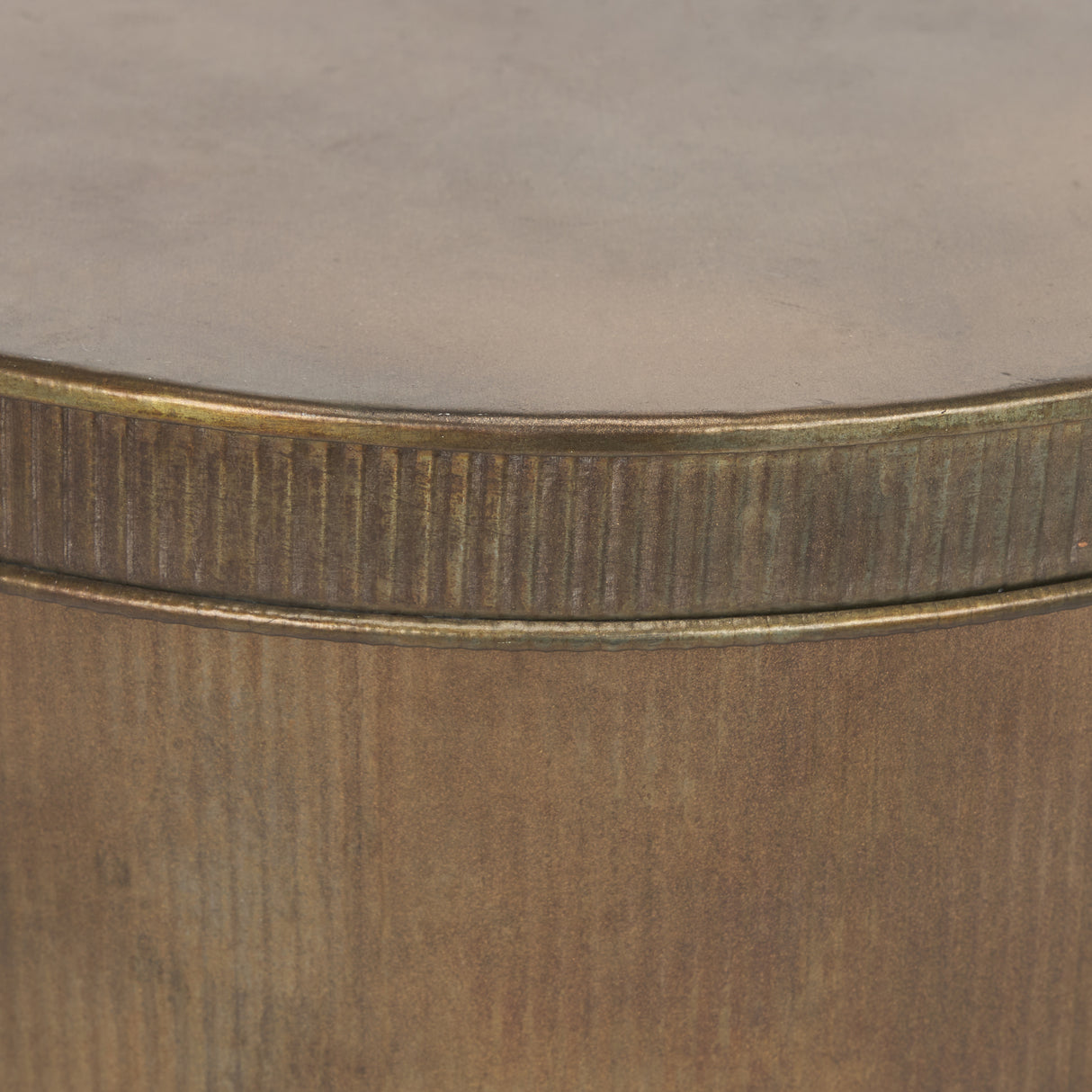 Josephine Round Antique Gold Metal Box (Set of 2) from Mercana - Luna Furniture