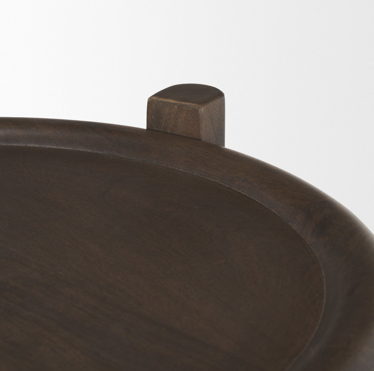 Romi Dark Brown Wood w/ Bottom Shelf Round Accent Table from Mercana - Luna Furniture