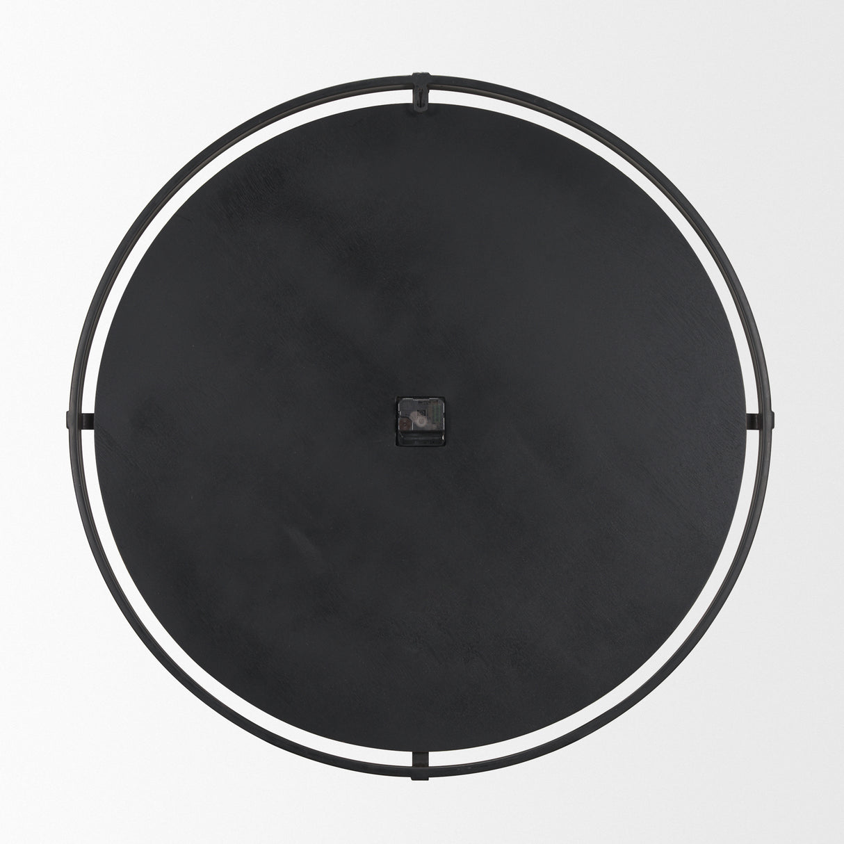 Rani Matte Black Metal w/ Wood Wall Clock from Mercana - Luna Furniture