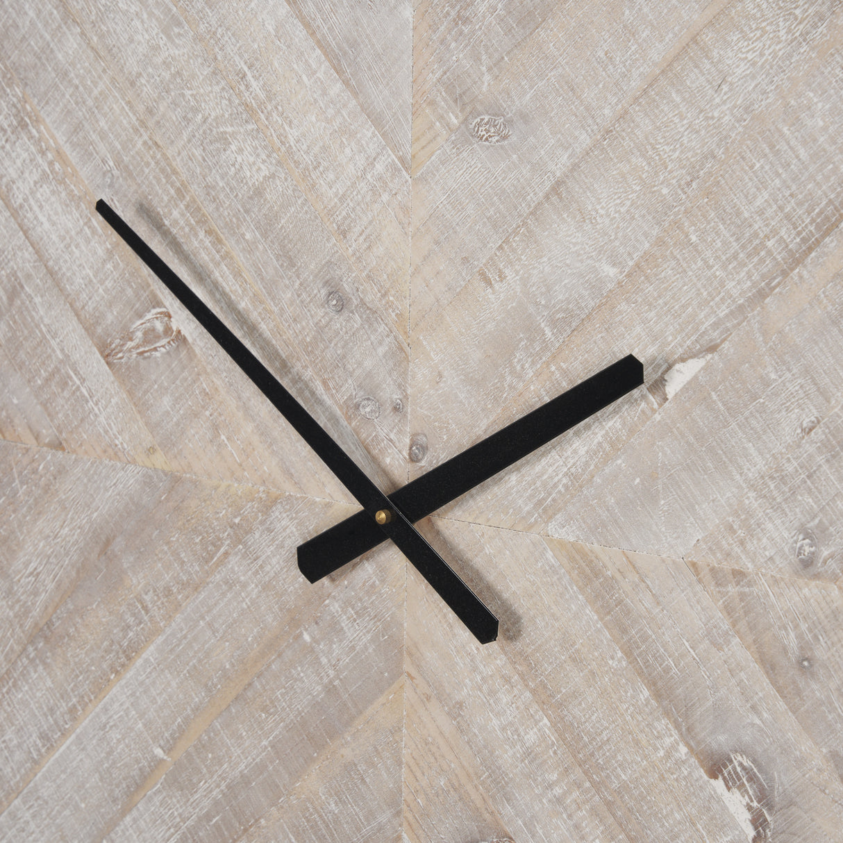 Rani Matte Black Metal w/ Wood Wall Clock from Mercana - Luna Furniture