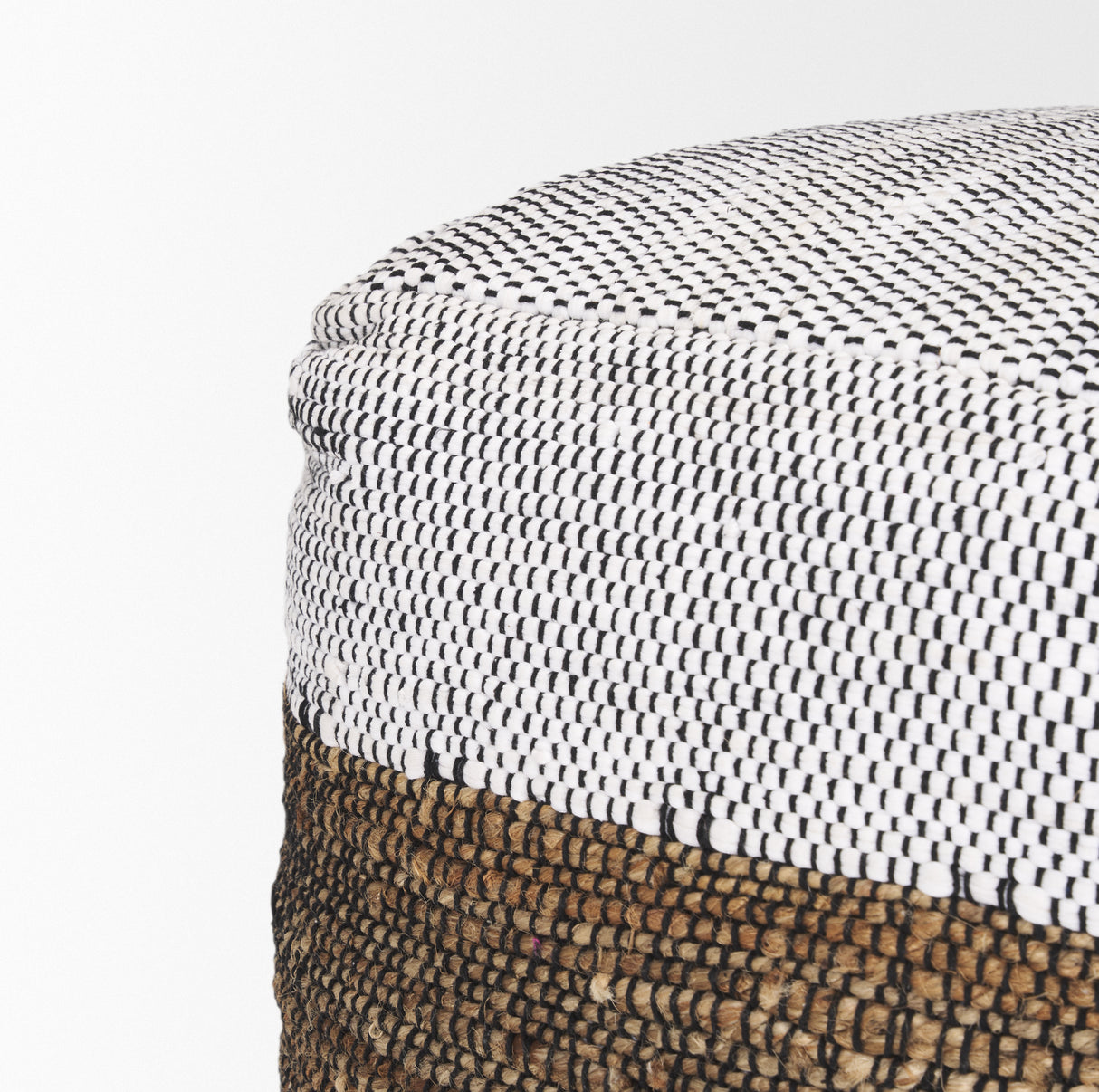Samiya Jute w/ White Cotton Pouf from Mercana - Luna Furniture