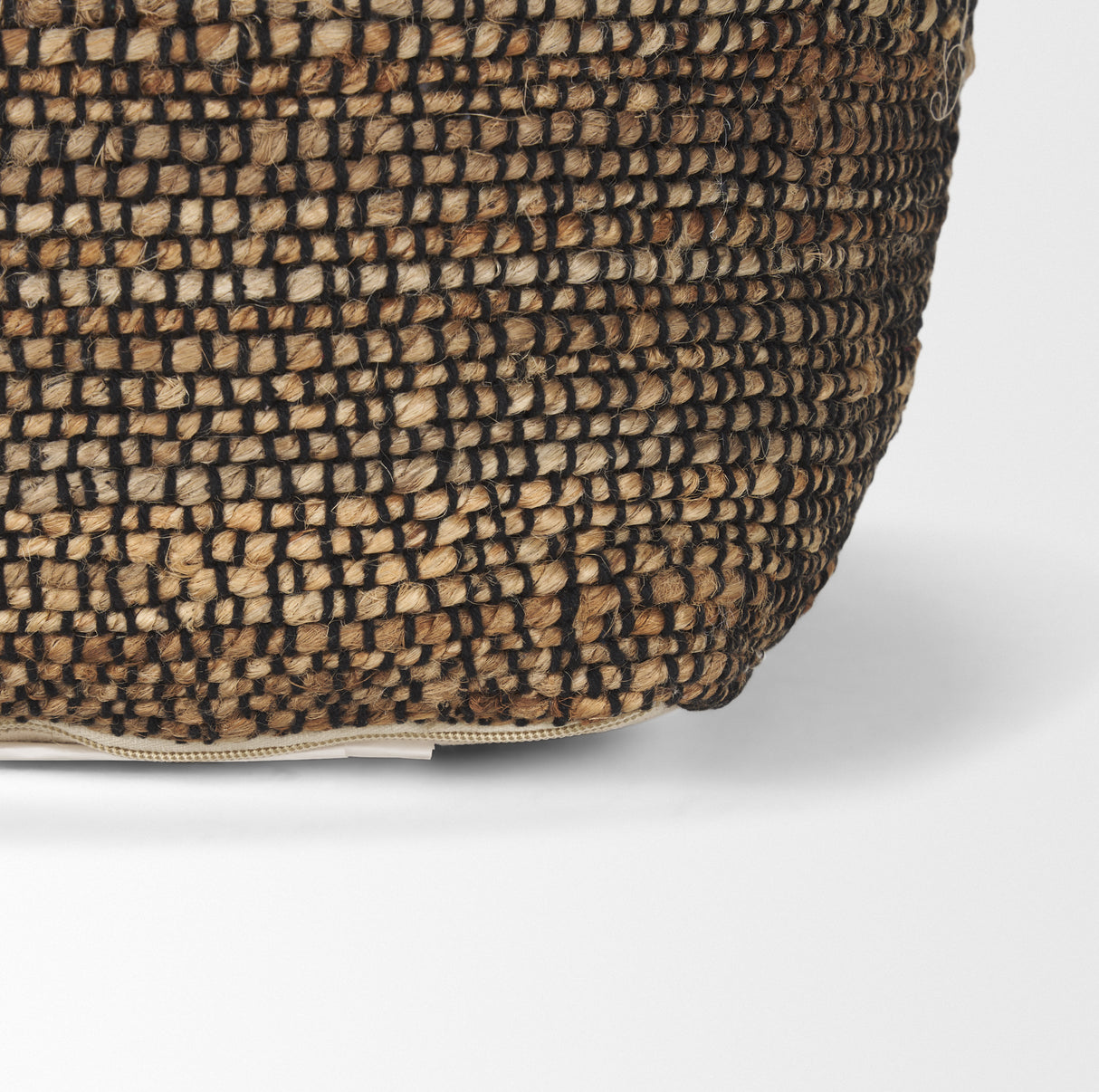 Samiya Jute w/ White Cotton Pouf from Mercana - Luna Furniture