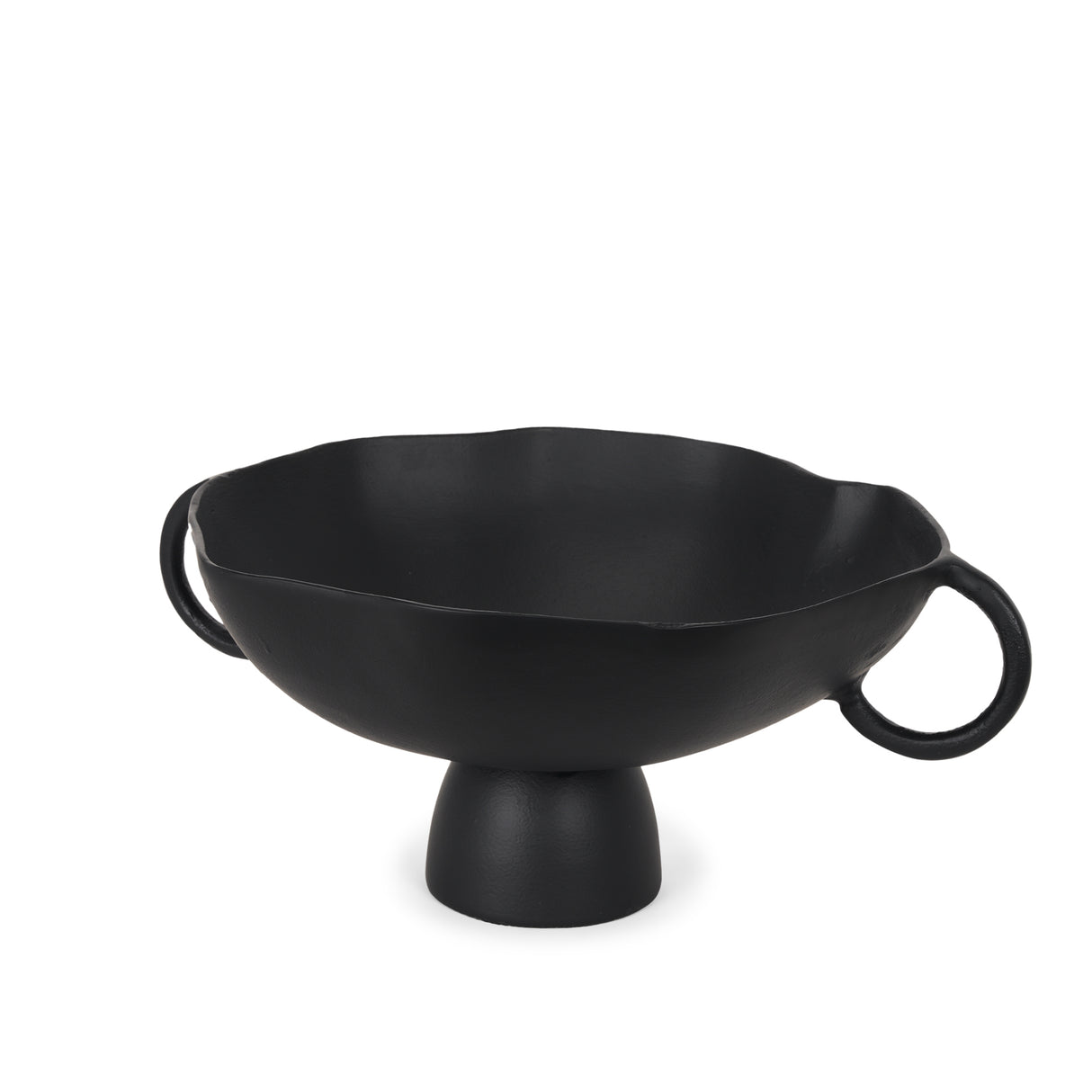 Radka Large Matte Black Metal Decorative Bowl from Mercana - Luna Furniture