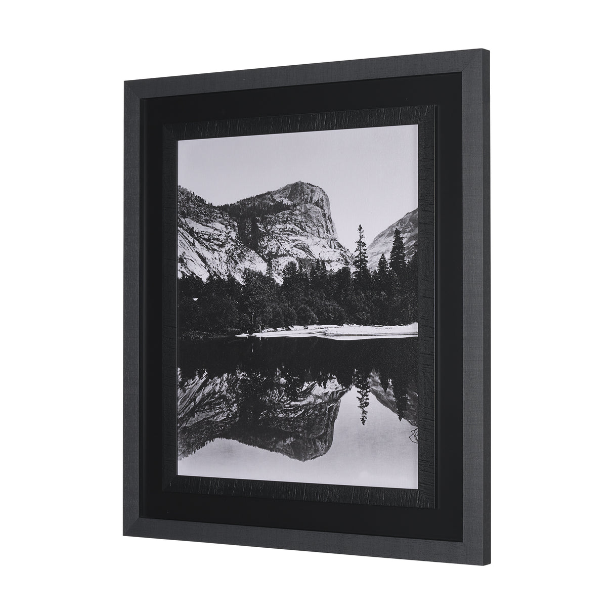 Mirror Lake by Carleton E Watkins a Hand Embellished Textured Framed Photo Art Print from Mercana - Luna Furniture