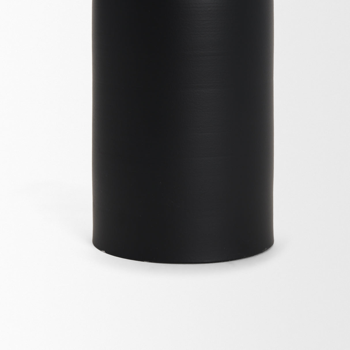 Qamra Medium Black Metal Pillar Candle Holder from Mercana - Luna Furniture