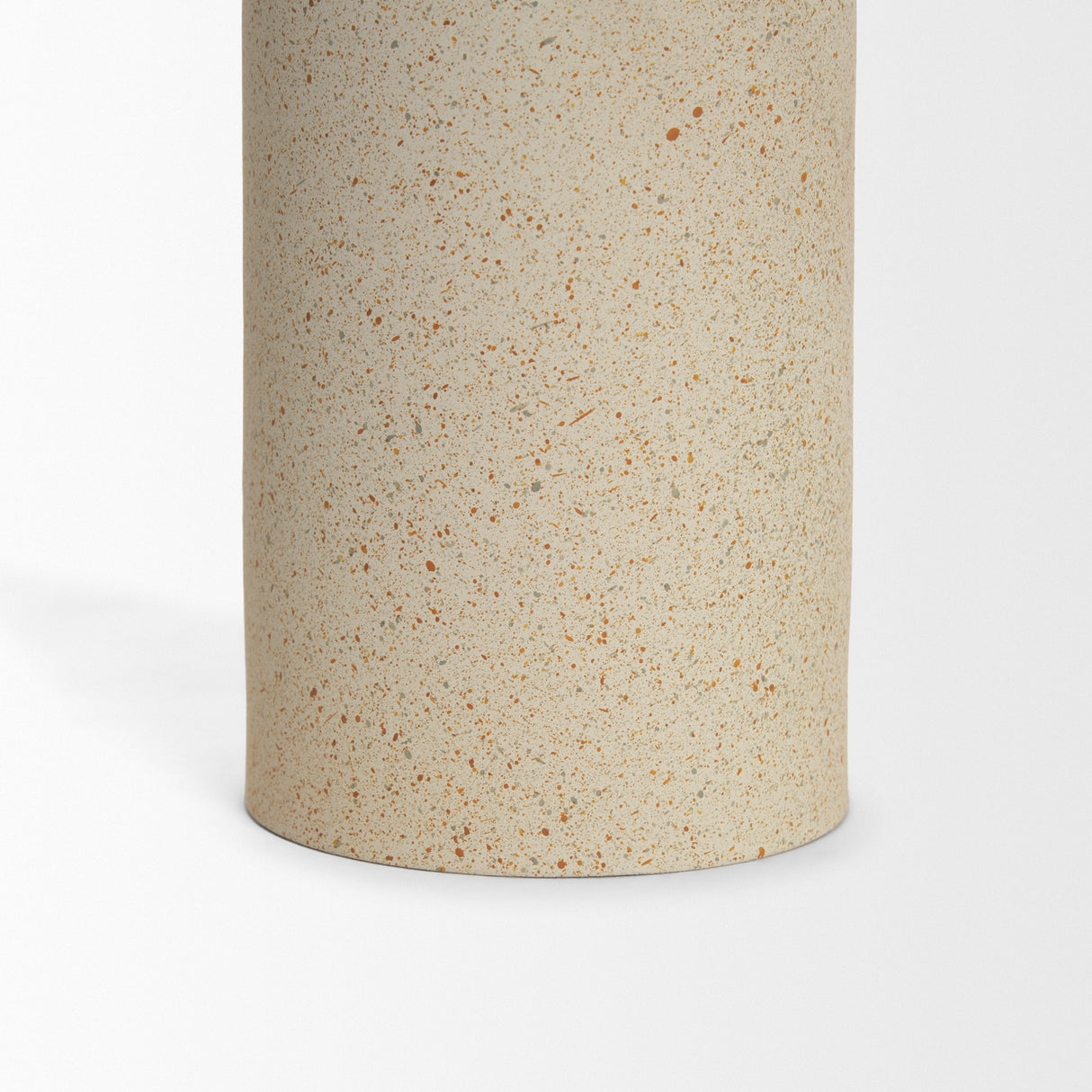 Qamra Tall Beige Textured Metal Pillar Candle Holder Candle Holder from Mercana - Luna Furniture