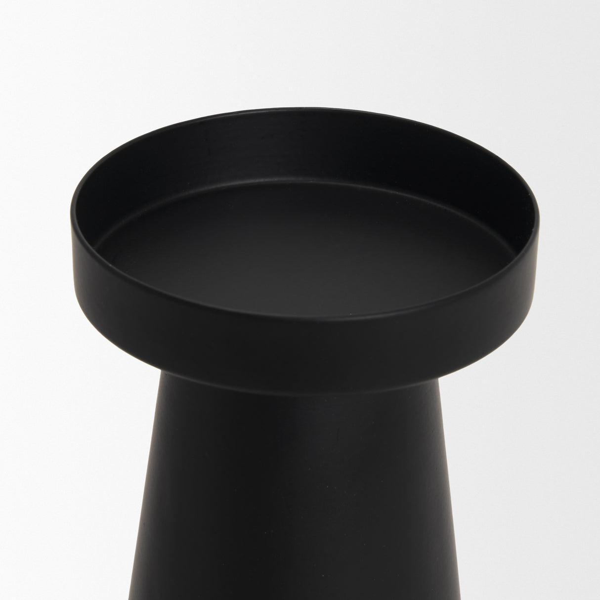 Quadir Medium Matte Black Metal Candle Holder from Mercana - Luna Furniture