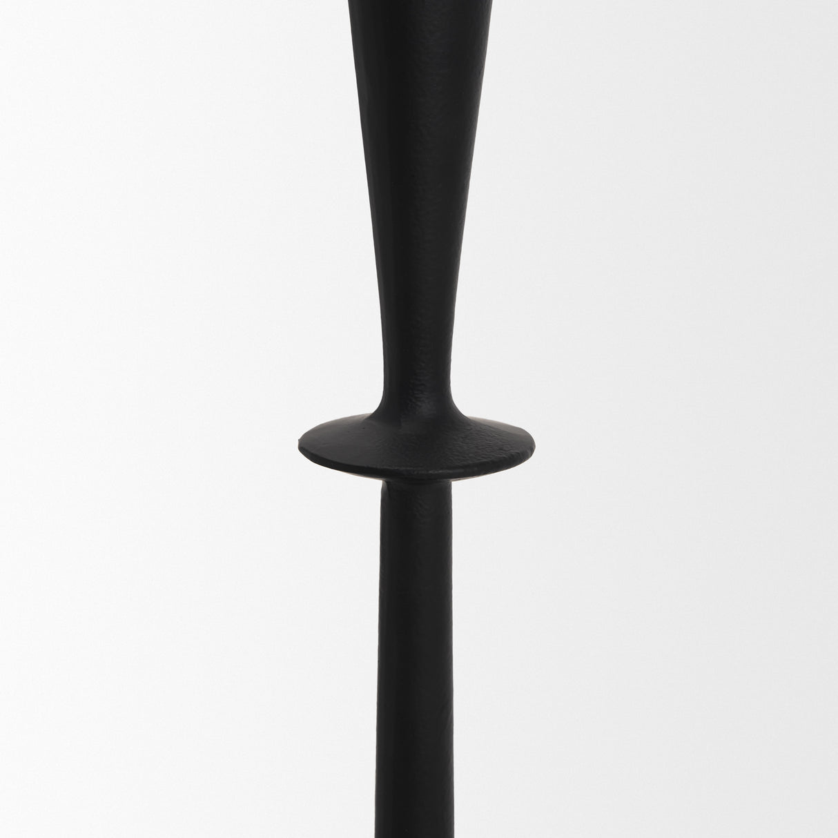 Qwin Matte Black Cast Aluminum Medium Candle Holder from Mercana - Luna Furniture