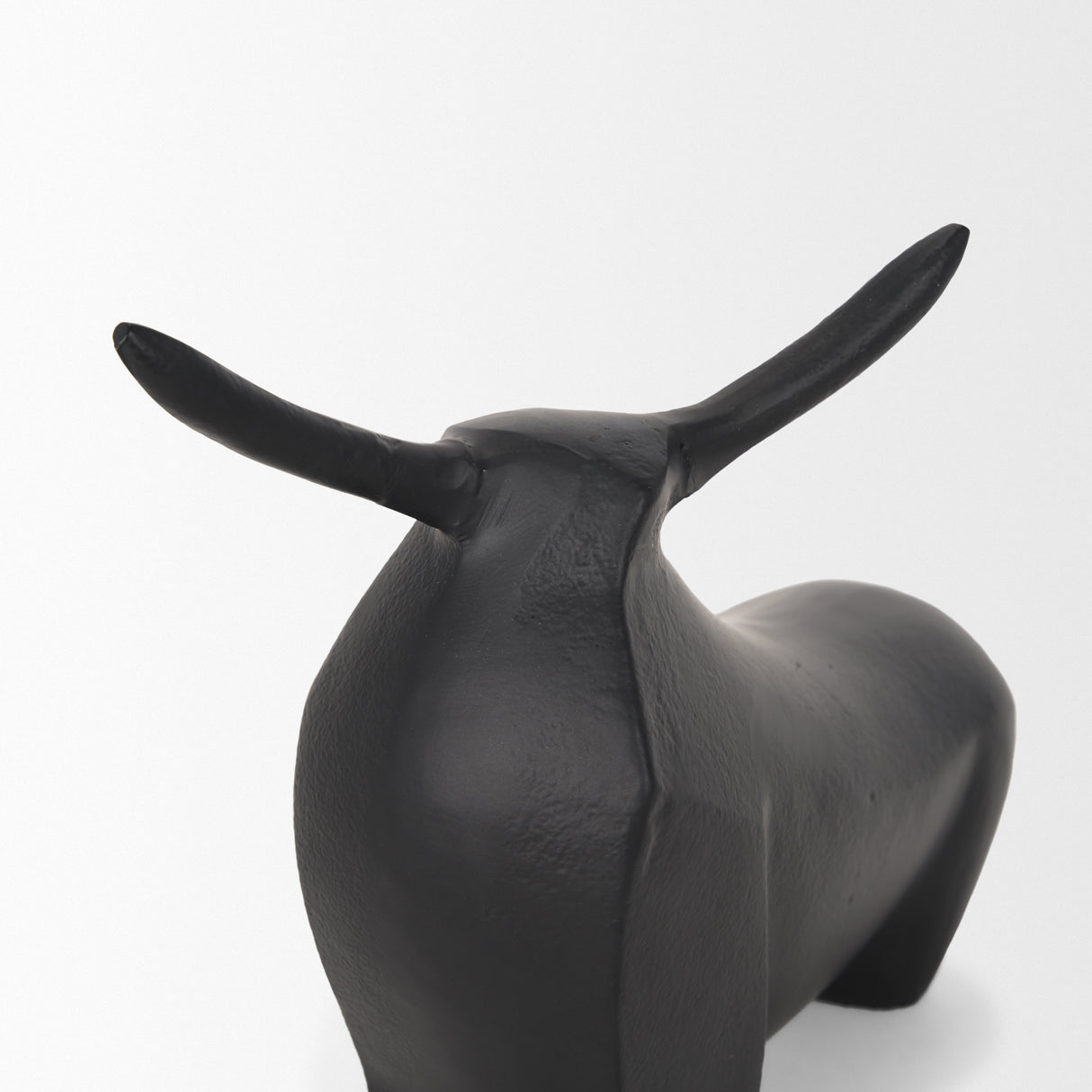 Radu Small Matte Black Metal Bull Decorative Object from Mercana - Luna Furniture