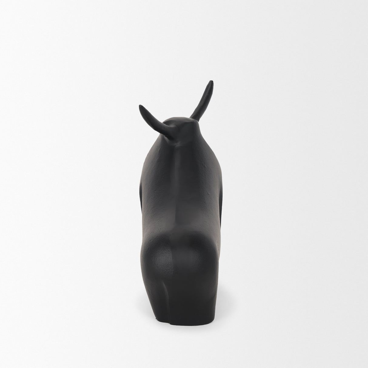 Radu Large Matte Black Metal Bull Decorative Object from Mercana - Luna Furniture
