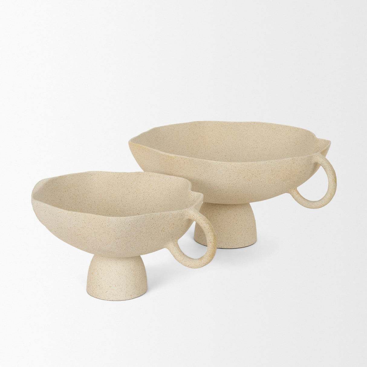 Radka Beige Textured Small Metal Decorative Bowl from Mercana - Luna Furniture