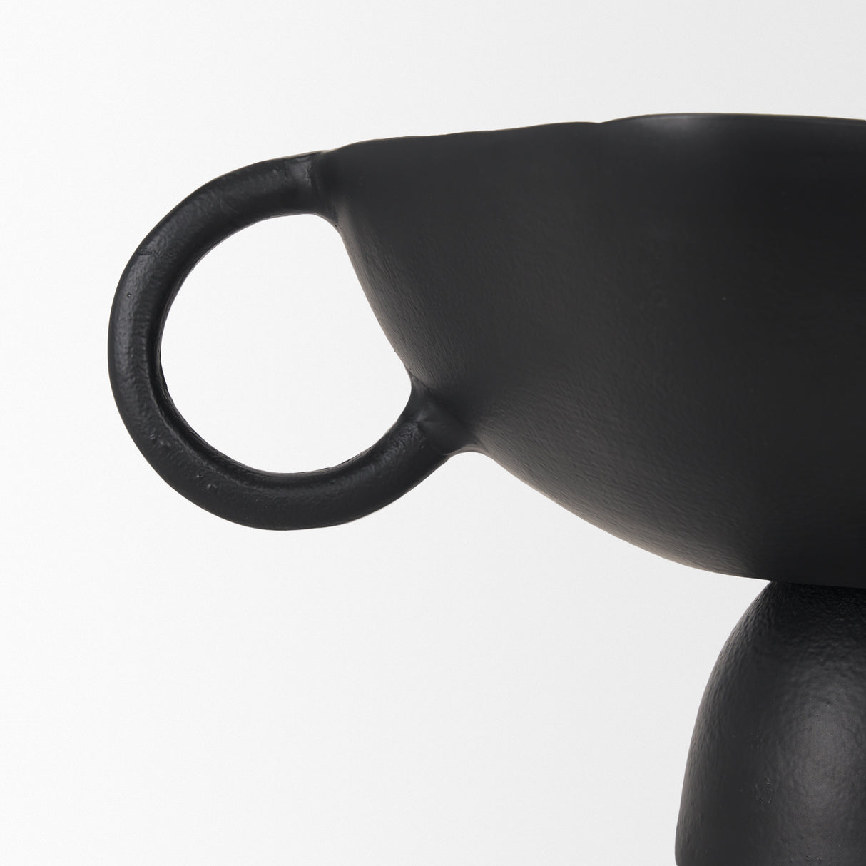 Radka Small Matte Black Metal Decorative Bowl from Mercana - Luna Furniture