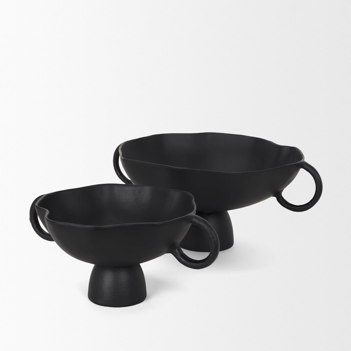 Radka Large Matte Black Metal Decorative Bowl from Mercana - Luna Furniture
