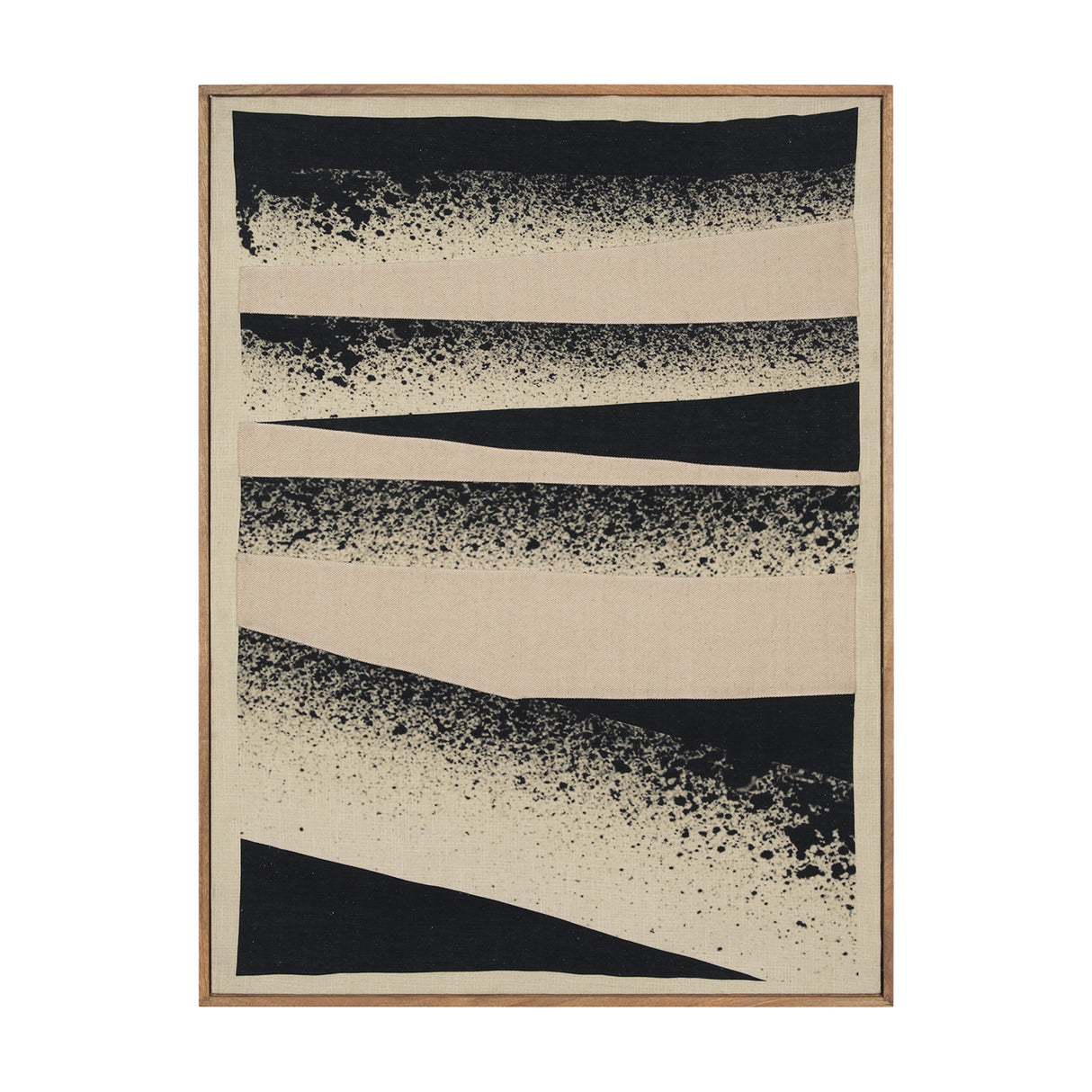 Revelin Large Fabric Collage Framed Linen Framed Wall Art from Mercana - Luna Furniture