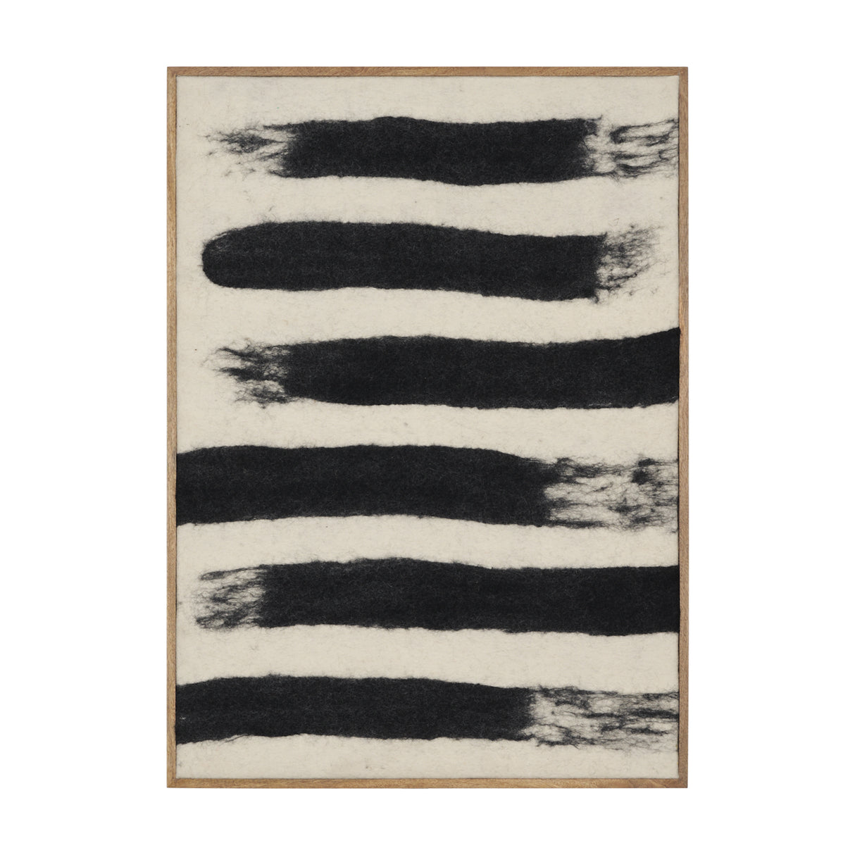 Rollins Small Cream w/ Black Stripes Wool Framed Art from Mercana - Luna Furniture