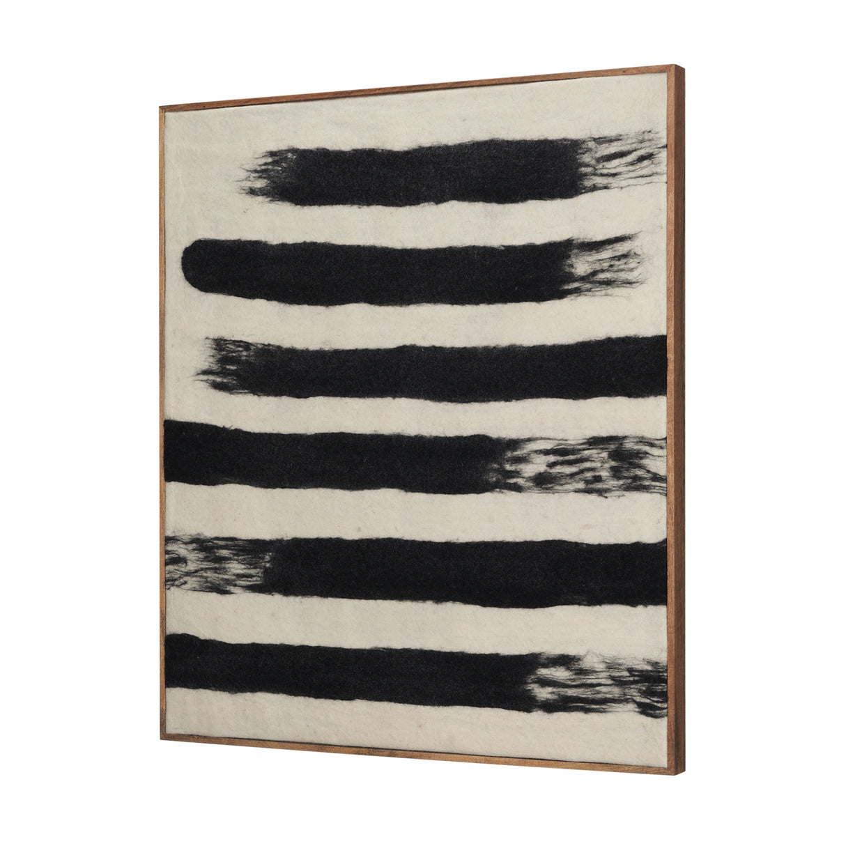 Rollins Large Cream w/ Black Stripes Wool Framed Art from Mercana - Luna Furniture