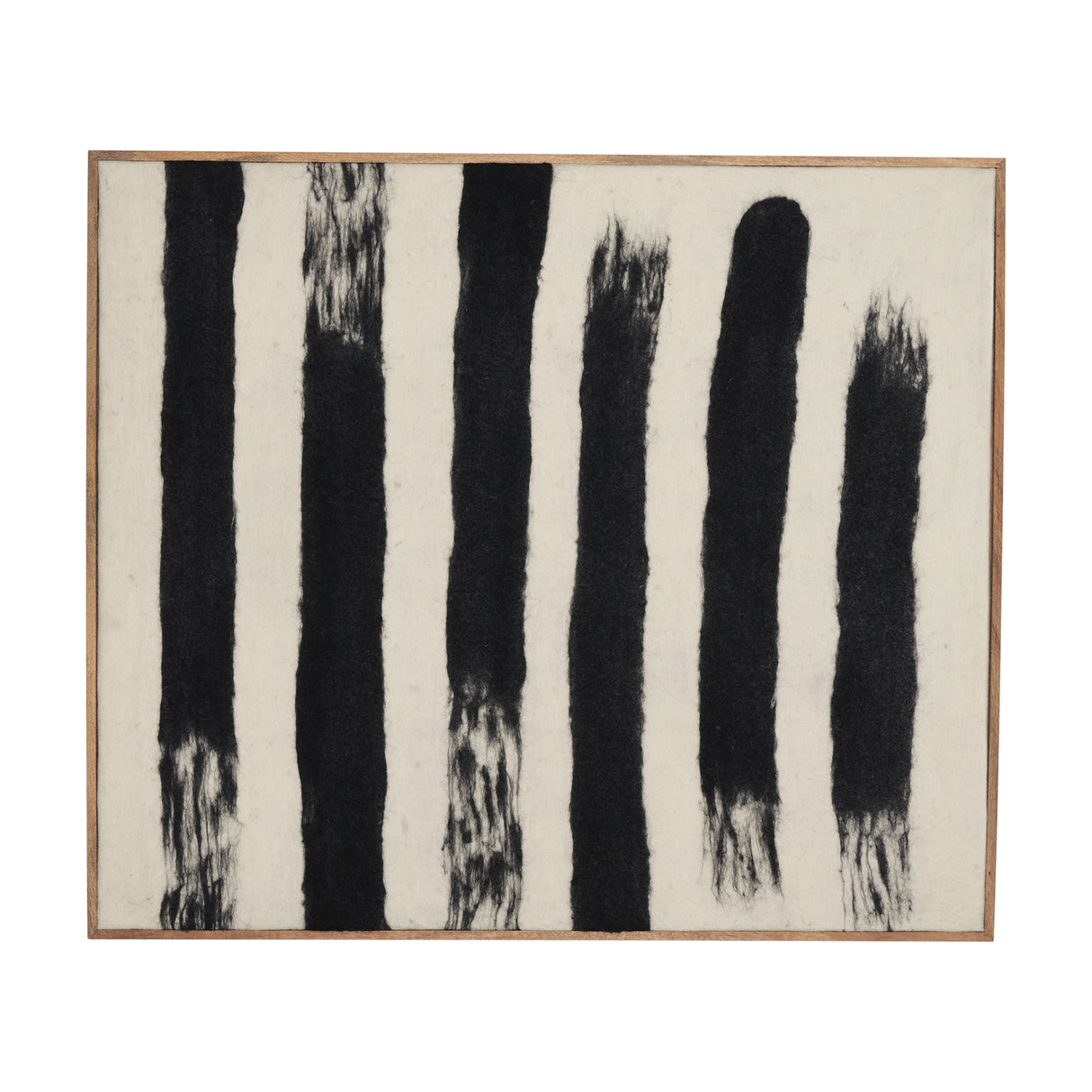 Rollins Large Cream w/ Black Stripes Wool Framed Art from Mercana - Luna Furniture
