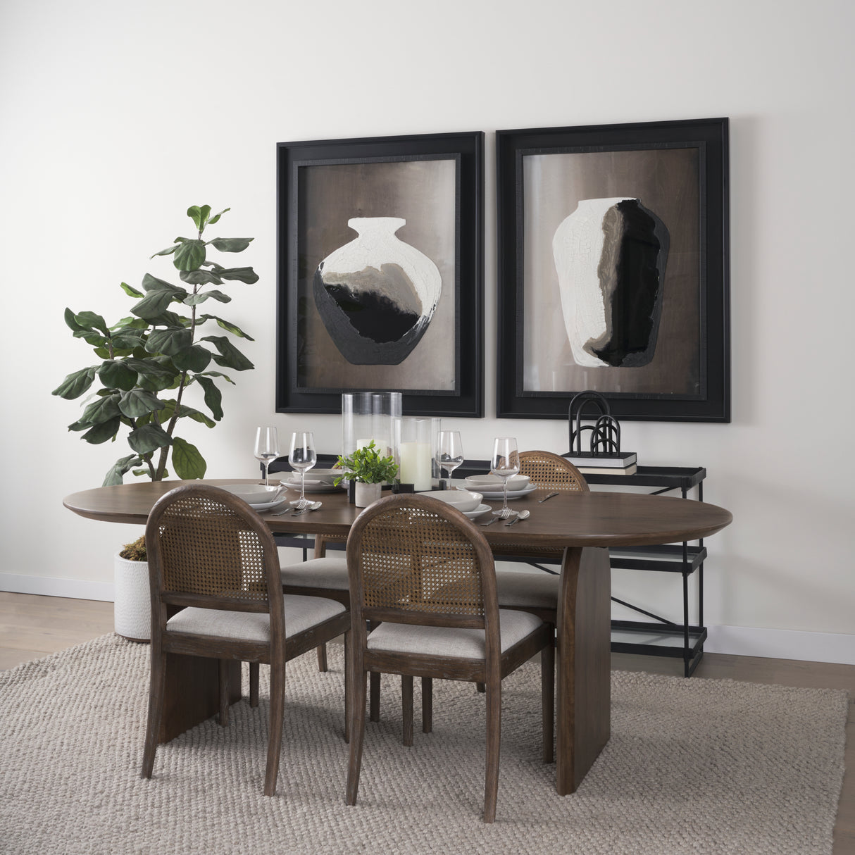 Unearthed Vessel II by Studio M a handmade Original Framed Artwork under Glass from Mercana - Luna Furniture