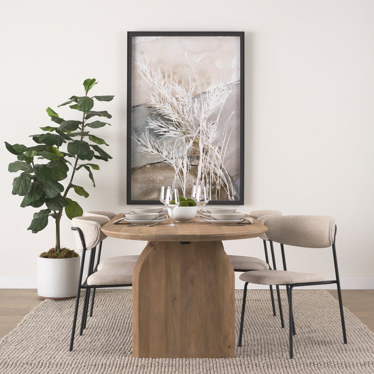 Blowing Grass I by Mercana Studio a Hand Embellished Textured Framed Art Print from Mercana - Luna Furniture