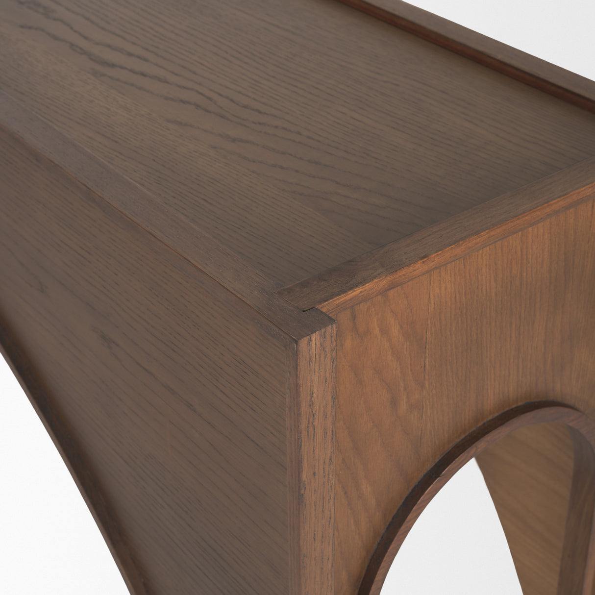 Laraya Dark Brown Wood Arched Console Table from Mercana - Luna Furniture