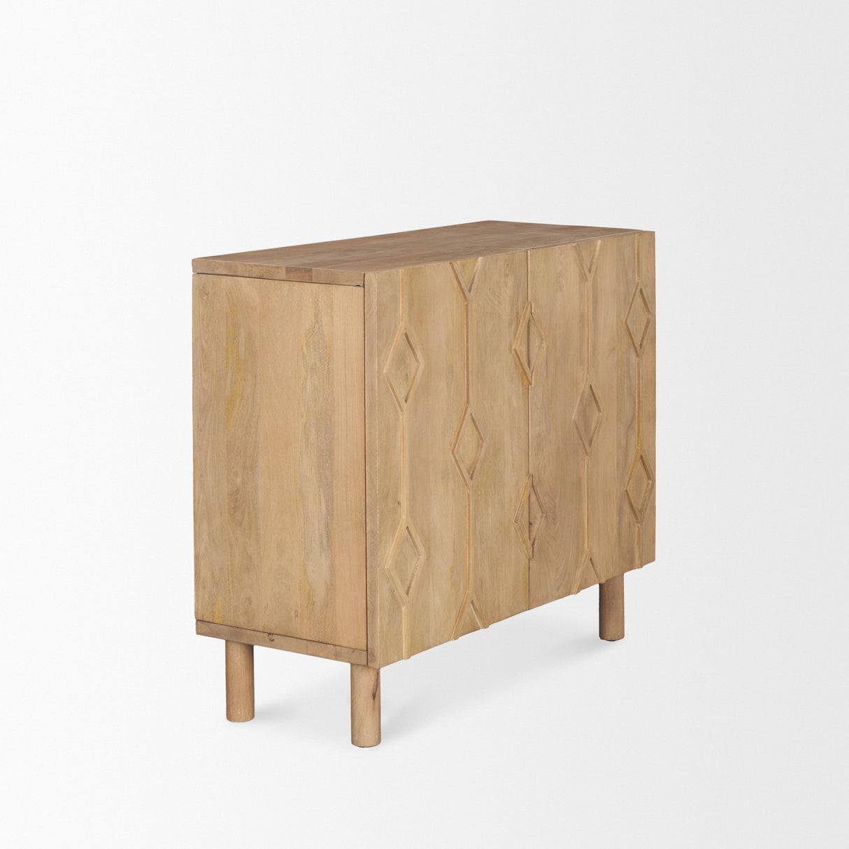 Heera Light Brown Diamond Motif w/ Shelf Accent Cabinet from Mercana - Luna Furniture