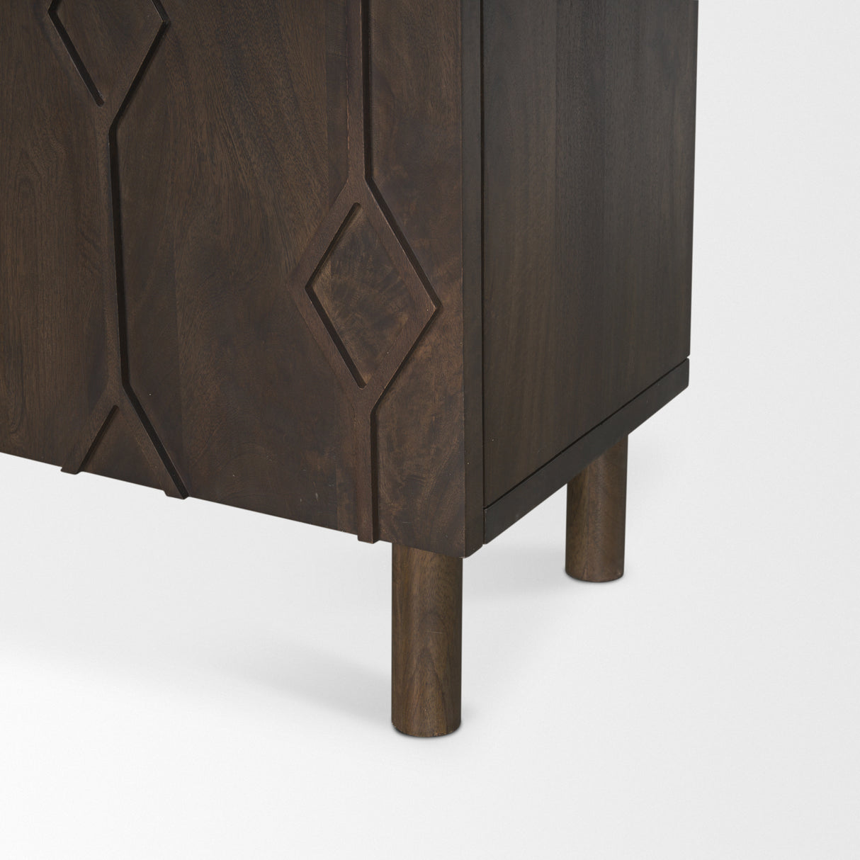 Heera Dark Brown Diamond Motif w/ Shelf Accent Cabinet from Mercana - Luna Furniture