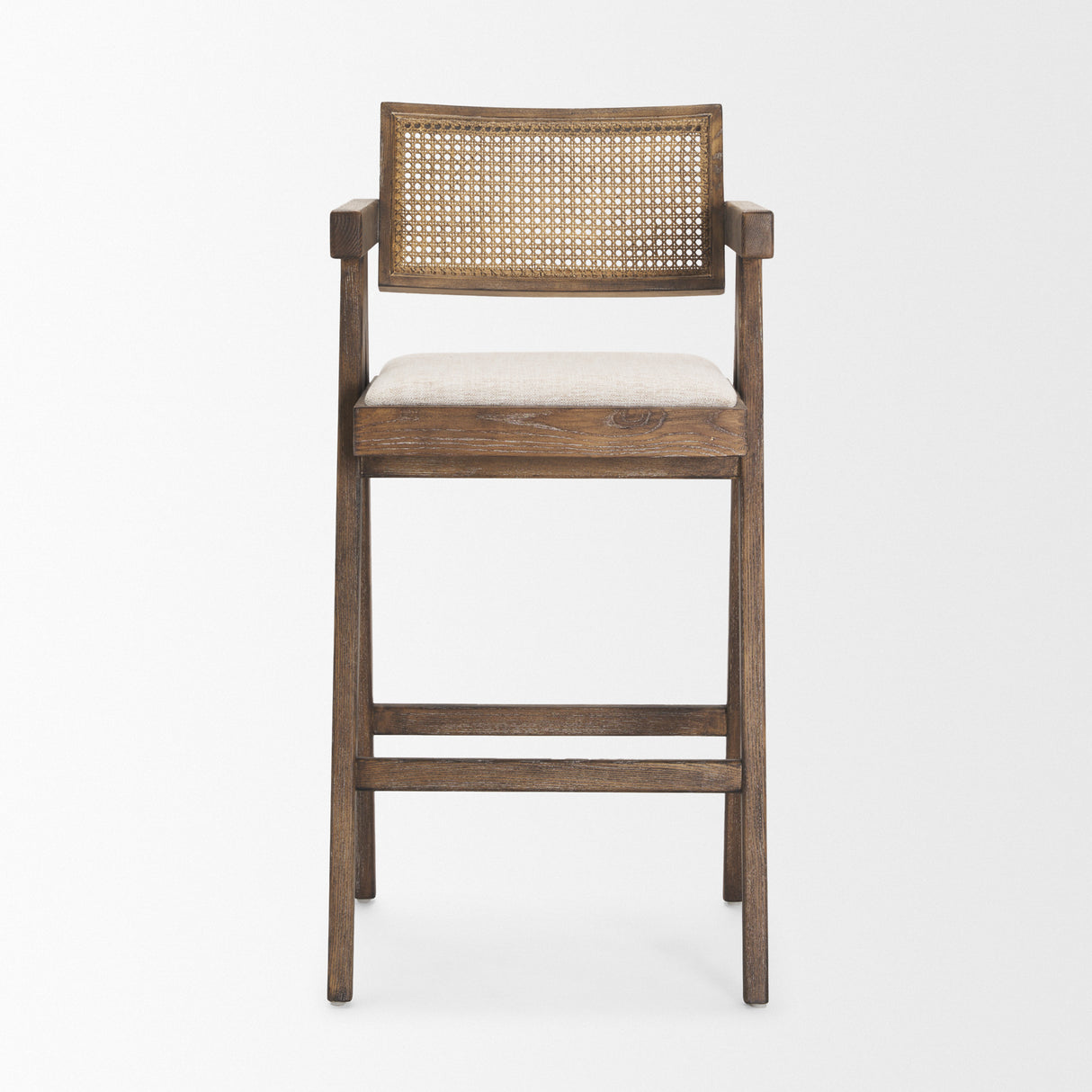 Indie Medium Brown Wood w/ Cane Bar Stool from Mercana - Luna Furniture