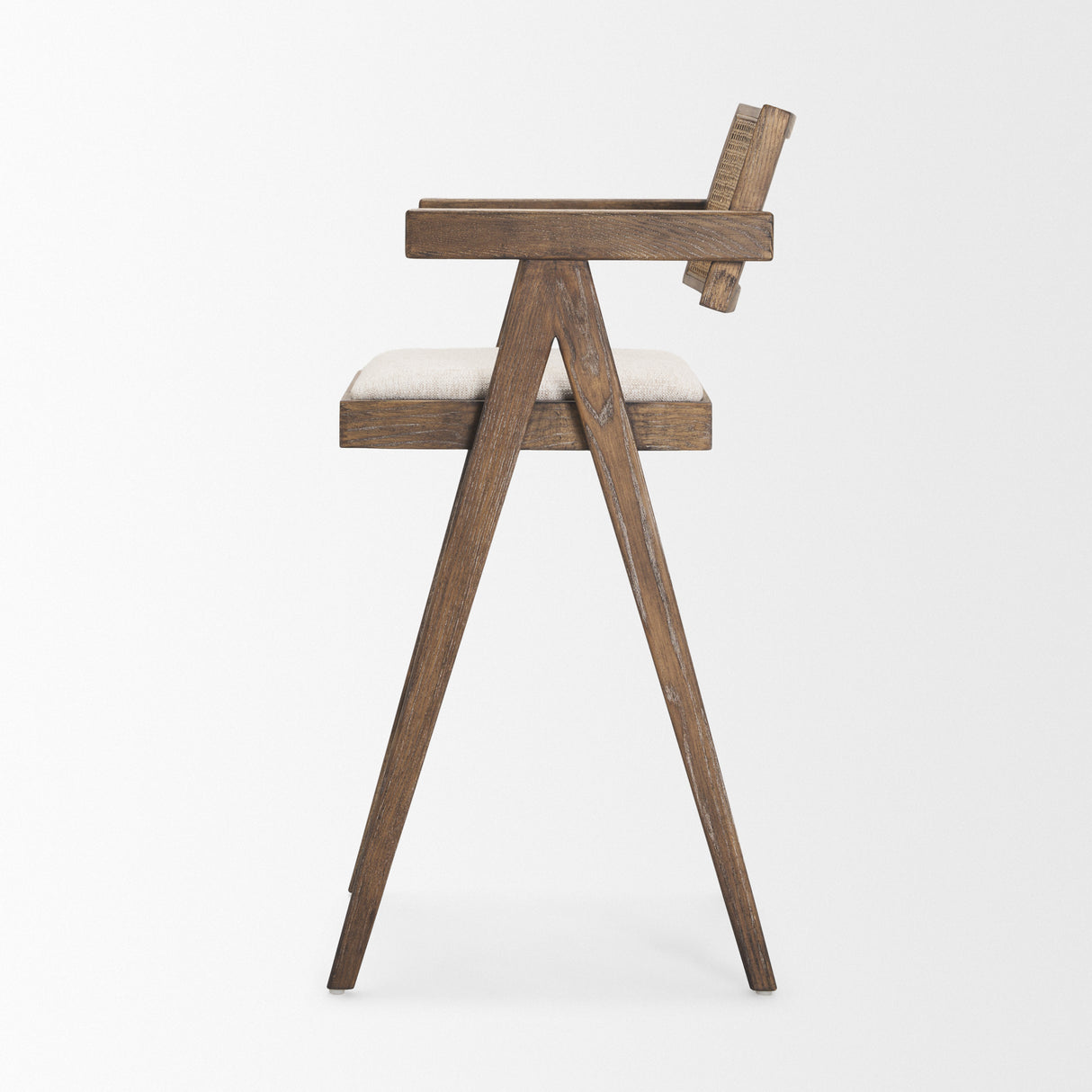 Indie Medium Brown Wood w/ Cane Bar Stool from Mercana - Luna Furniture