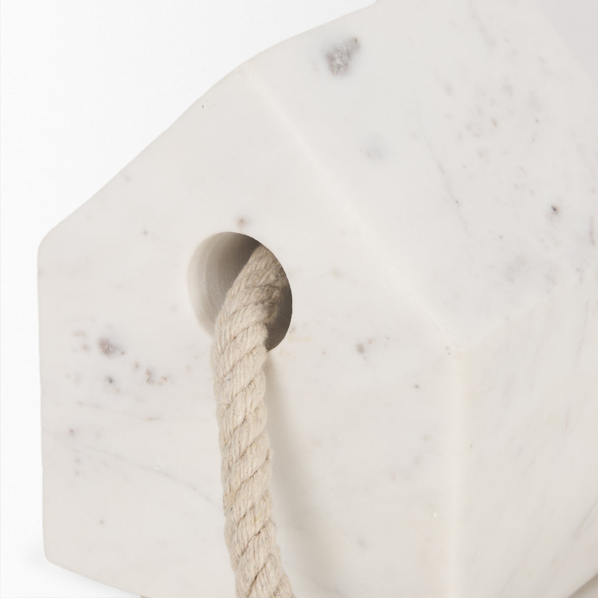 Raena White Marble House Door Stopper from Mercana - Luna Furniture
