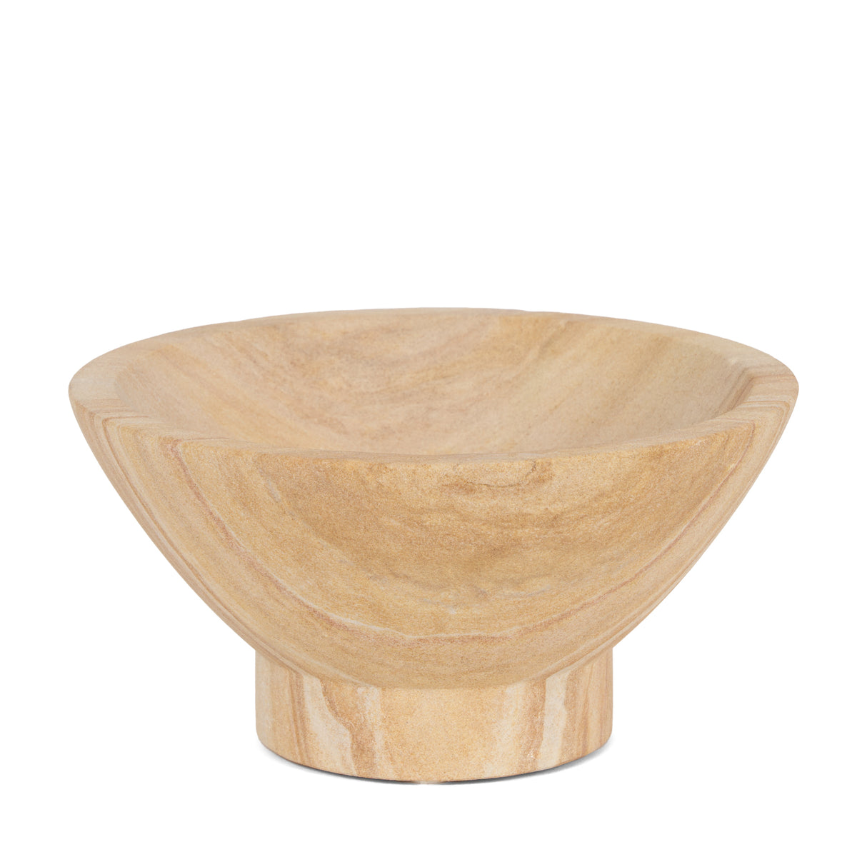 Ramira Beige Sandstone Decorative Pedestal Bowl from Mercana - Luna Furniture