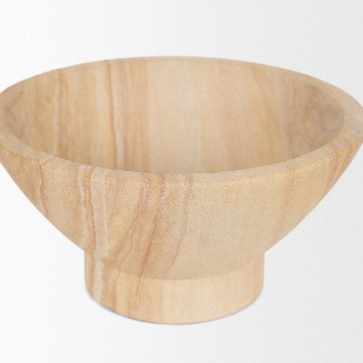 Ramira Beige Sandstone Decorative Pedestal Bowl from Mercana - Luna Furniture