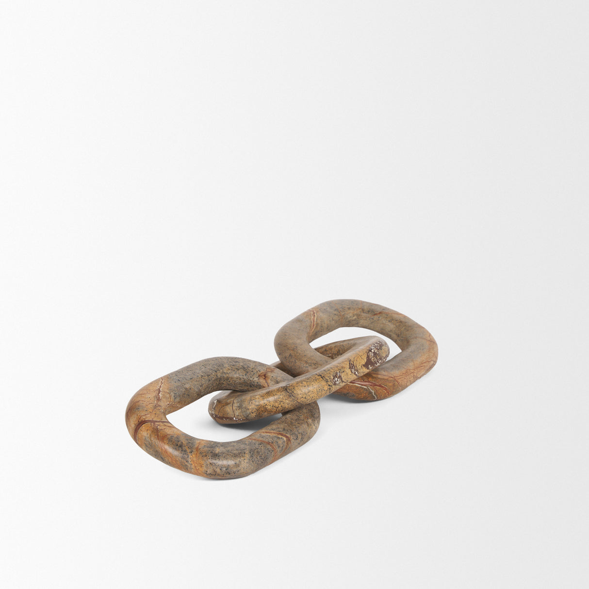 Reinir Red-Brown Marble Chain Link Decorative Object from Mercana - Luna Furniture