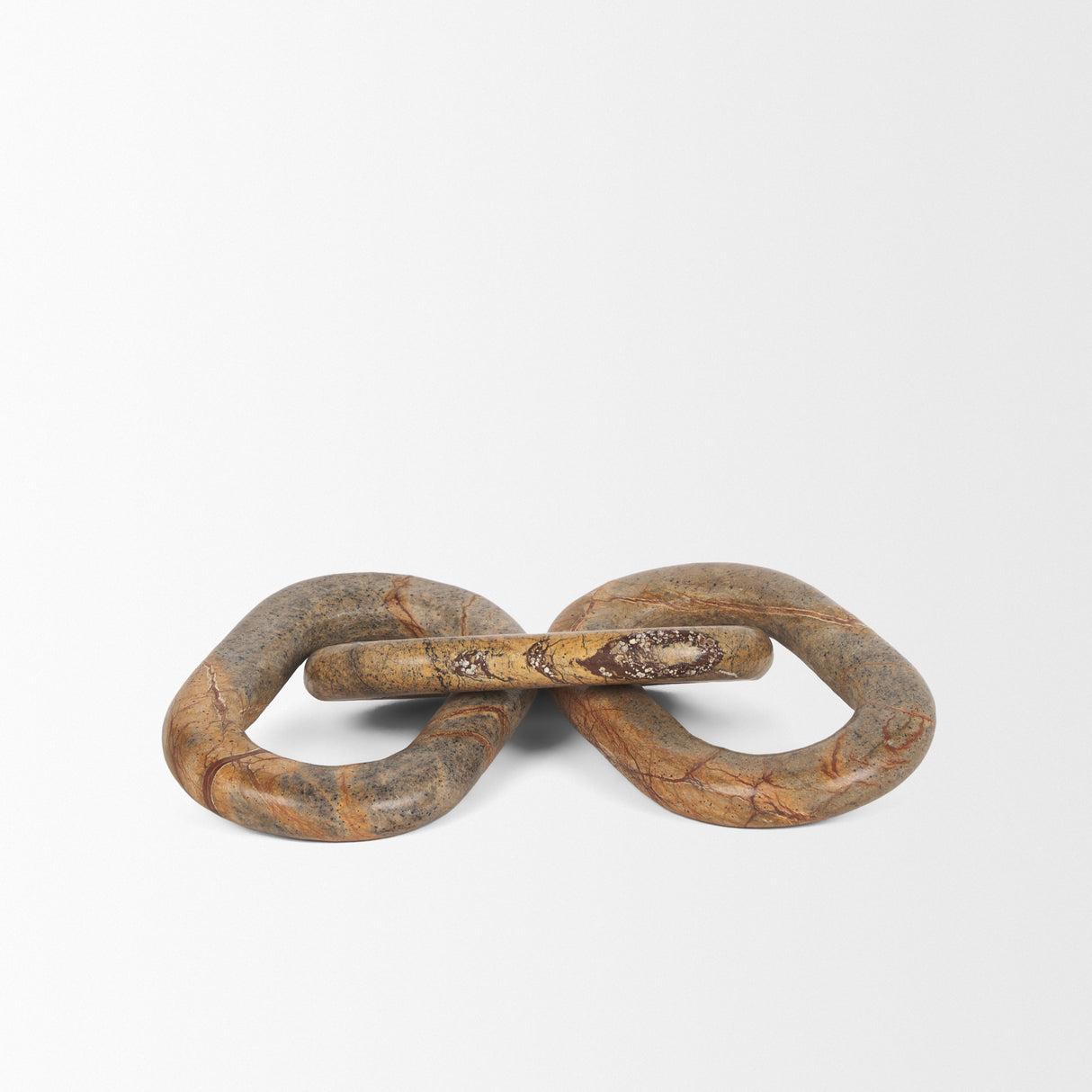 Reinir Red-Brown Marble Chain Link Decorative Object from Mercana - Luna Furniture