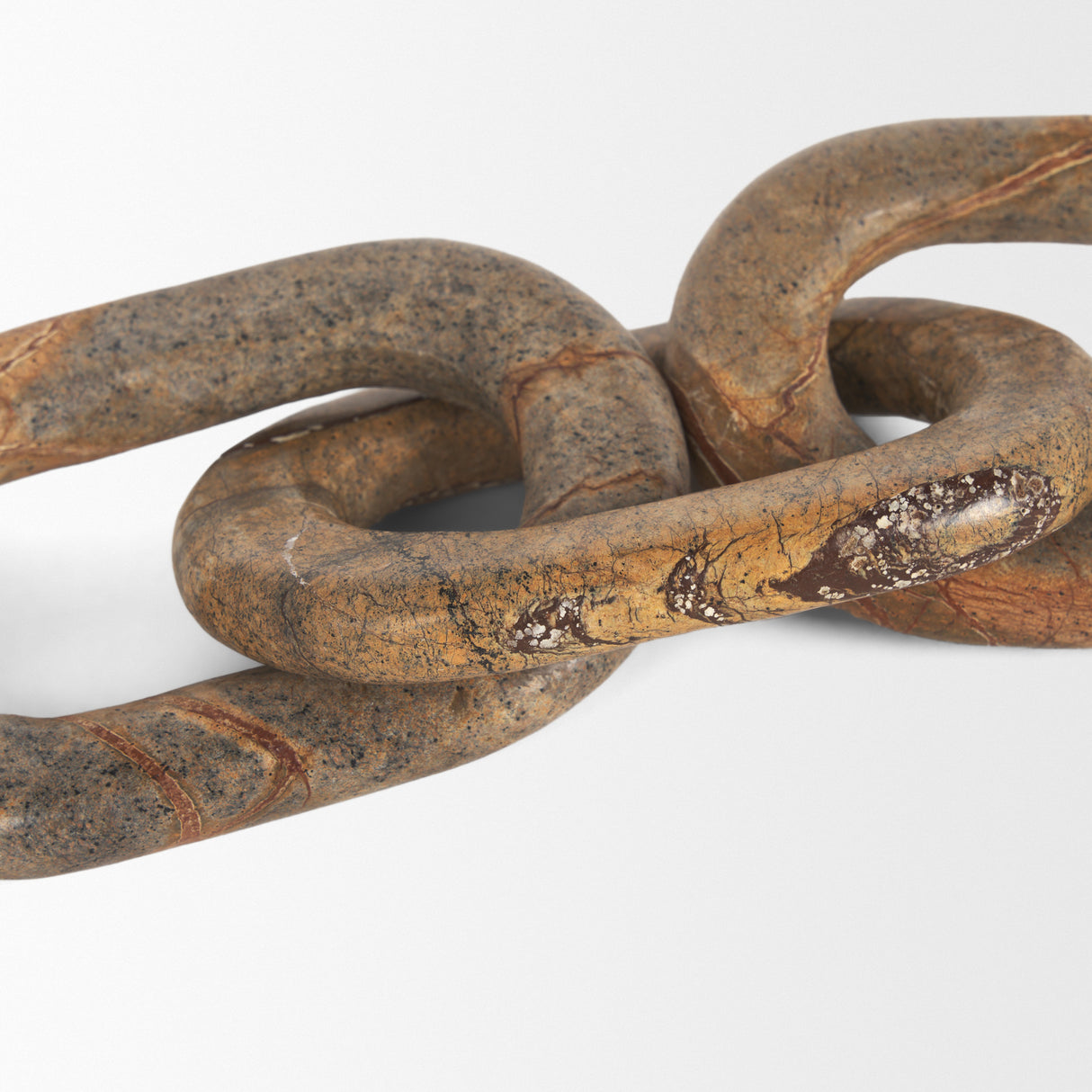 Reinir Red-Brown Marble Chain Link Decorative Object from Mercana - Luna Furniture