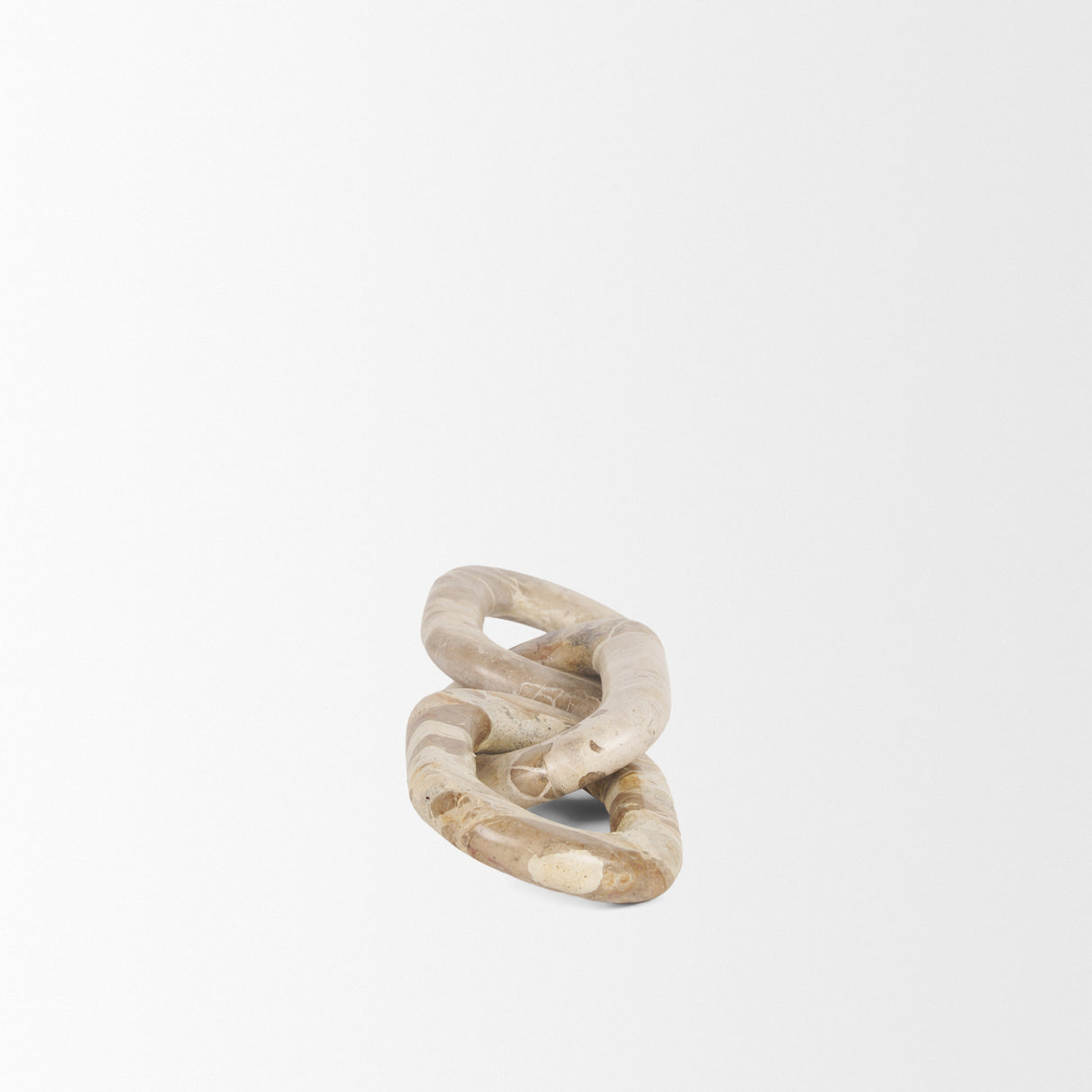 Reinir Beige Marble Chain Link Decorative Object from Mercana - Luna Furniture