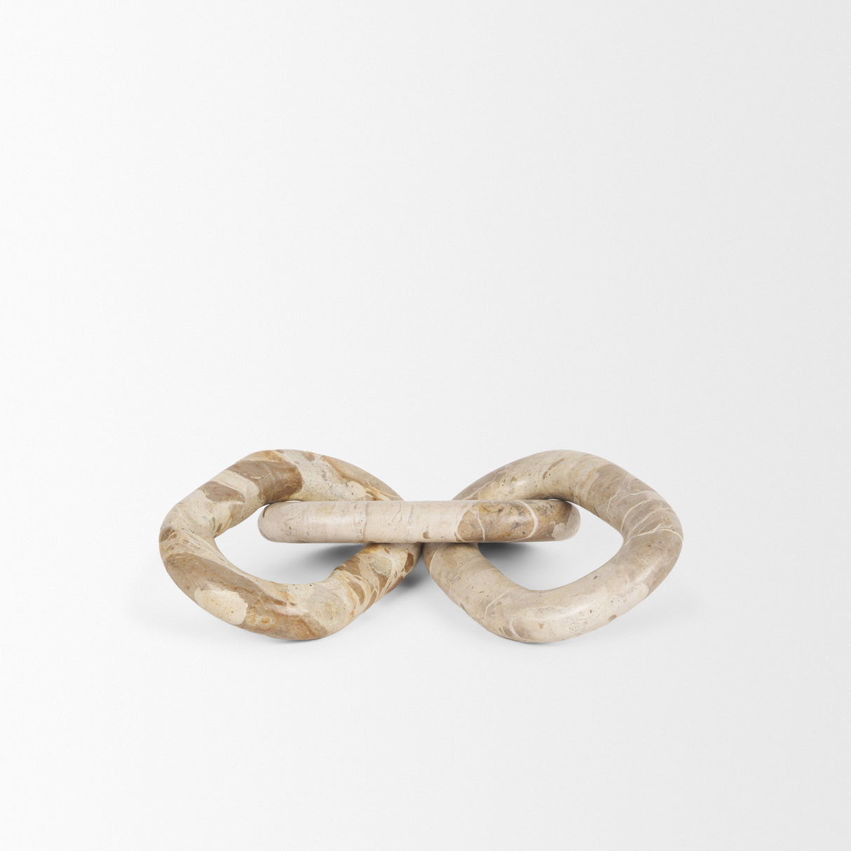 Reinir Beige Marble Chain Link Decorative Object from Mercana - Luna Furniture
